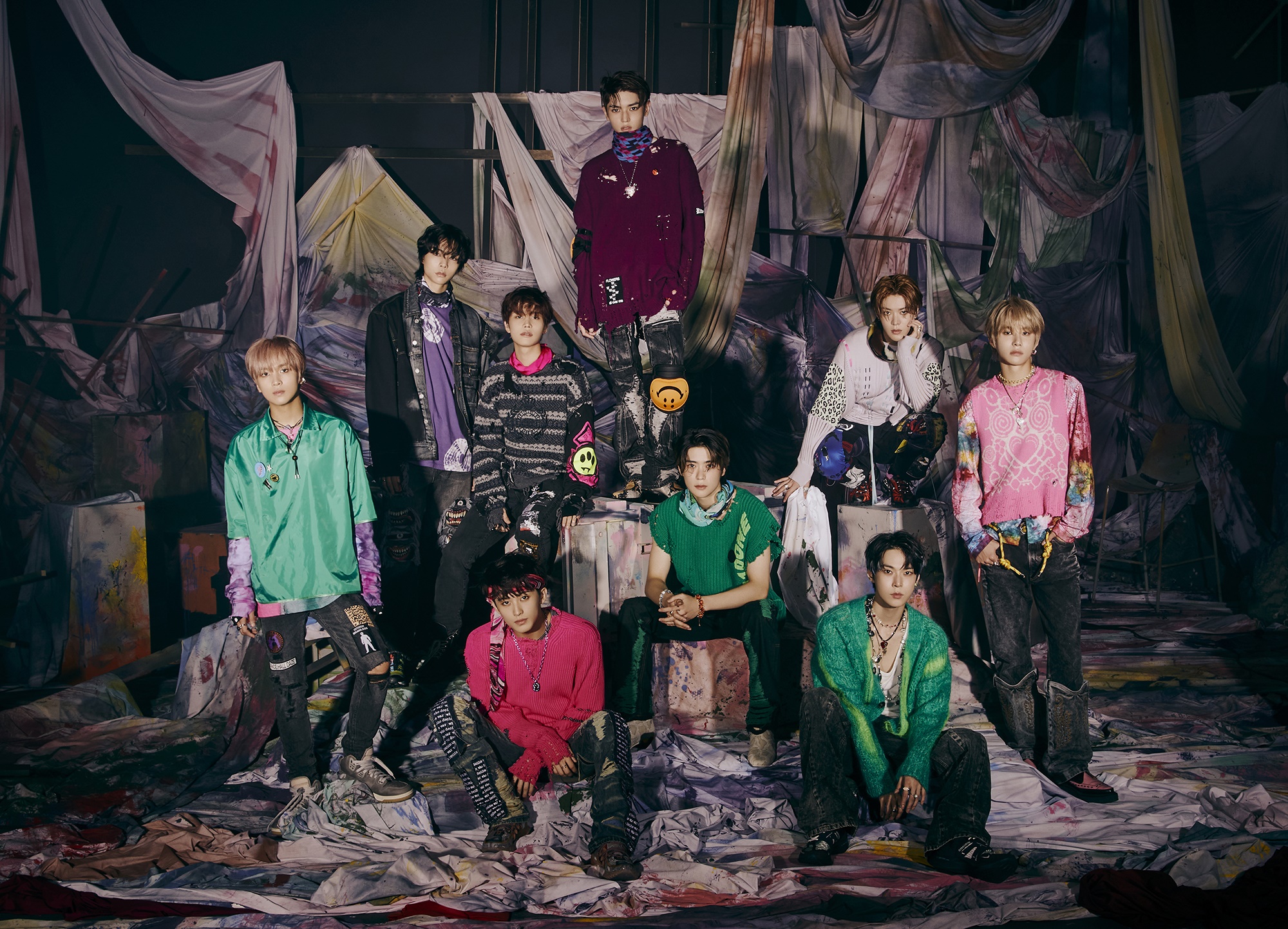 NCT members in a stylized setting HD Wallpaper