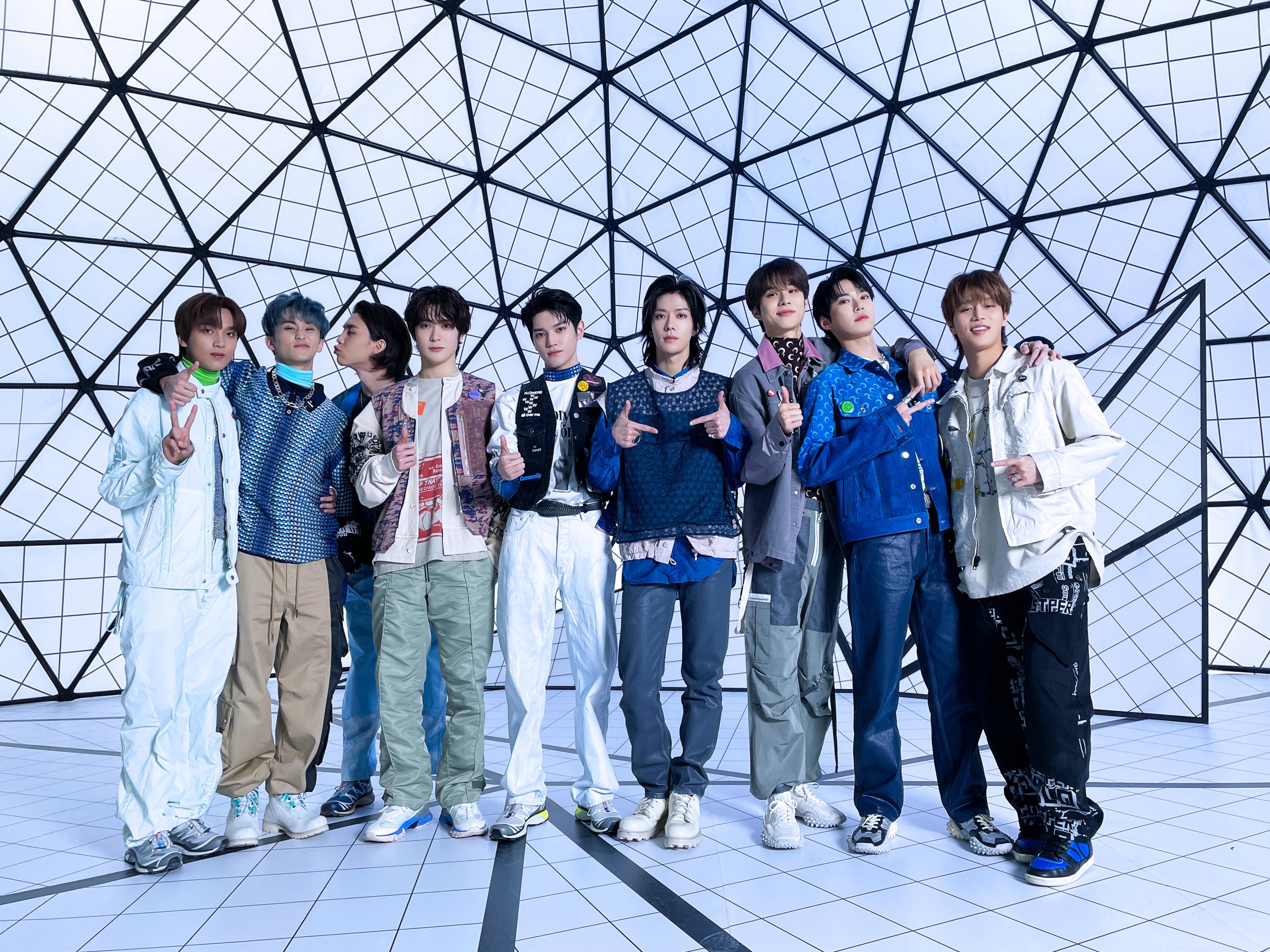 NCT members posing for a group photo HD Wallpaper