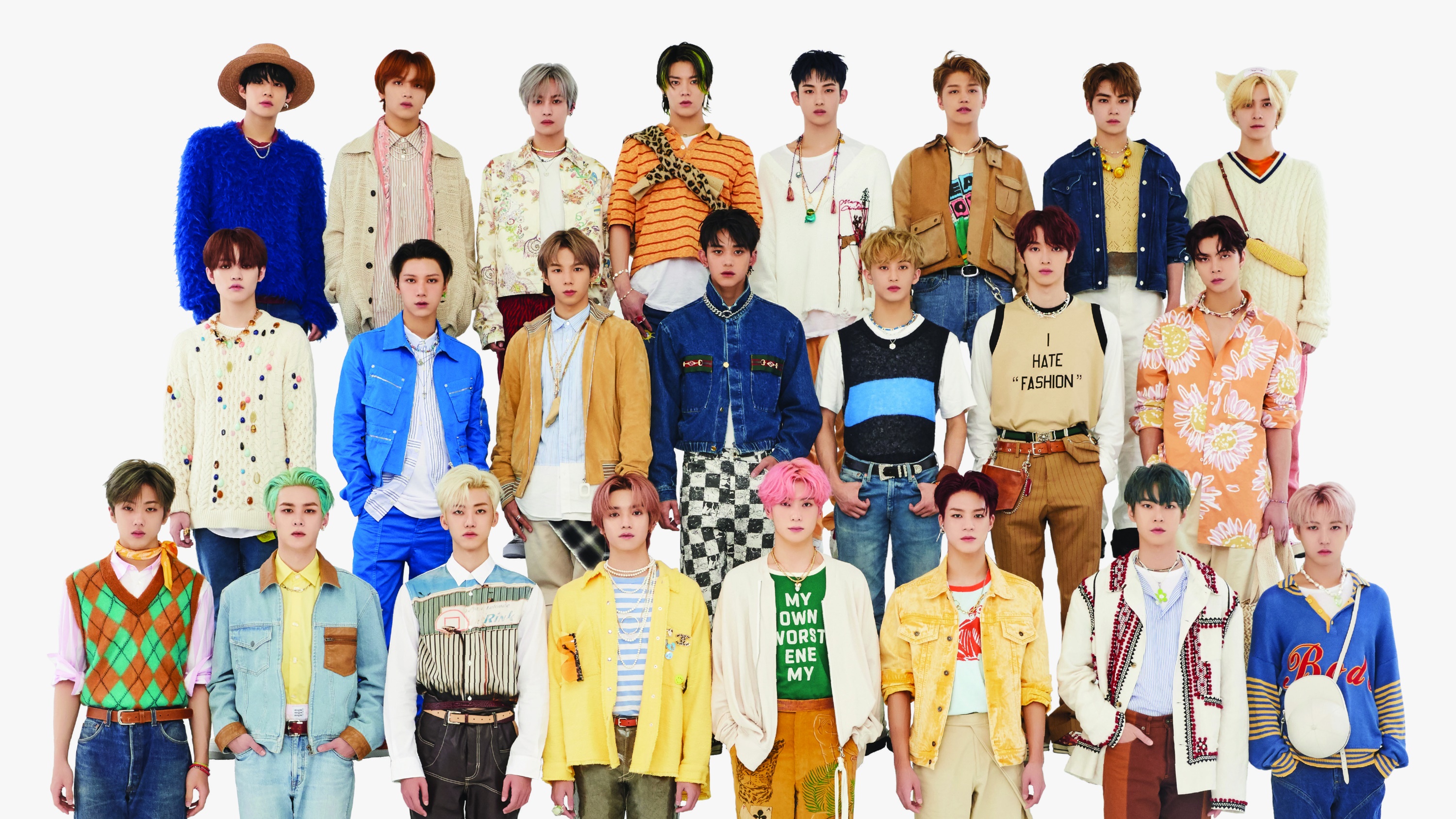 NCT members posing for a group photo HD Wallpaper