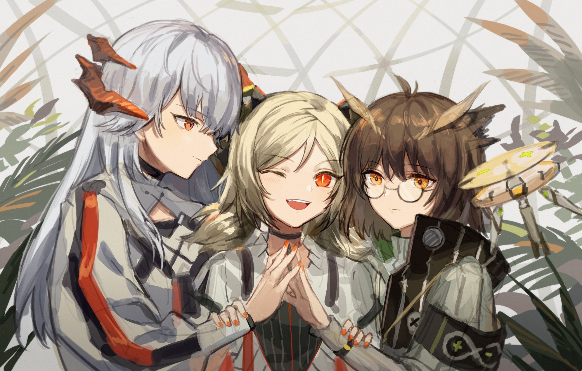Silence, Ifrit, and Saria from Arknights HD Wallpaper