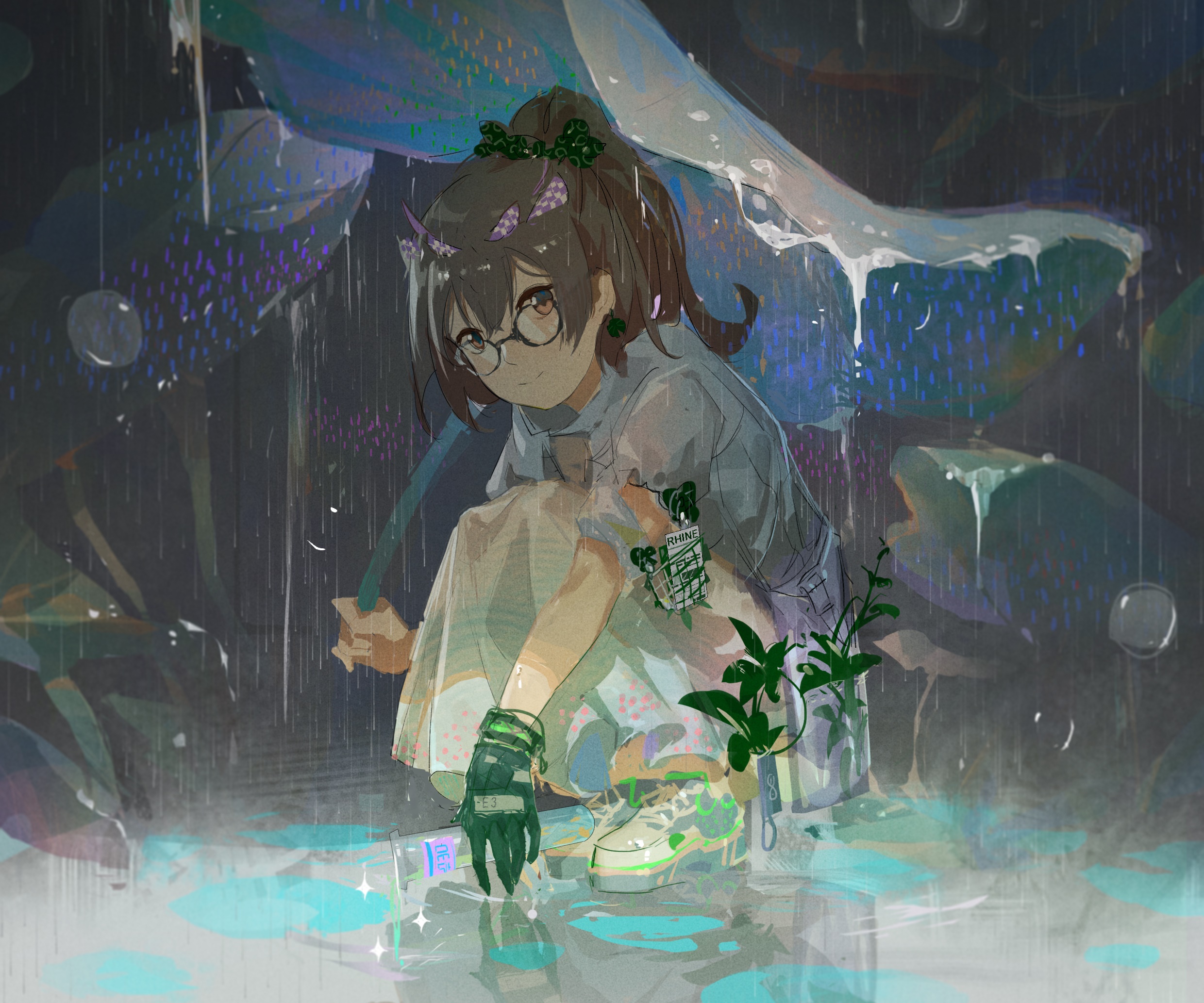 Silence from Arknights in the rain HD Wallpaper