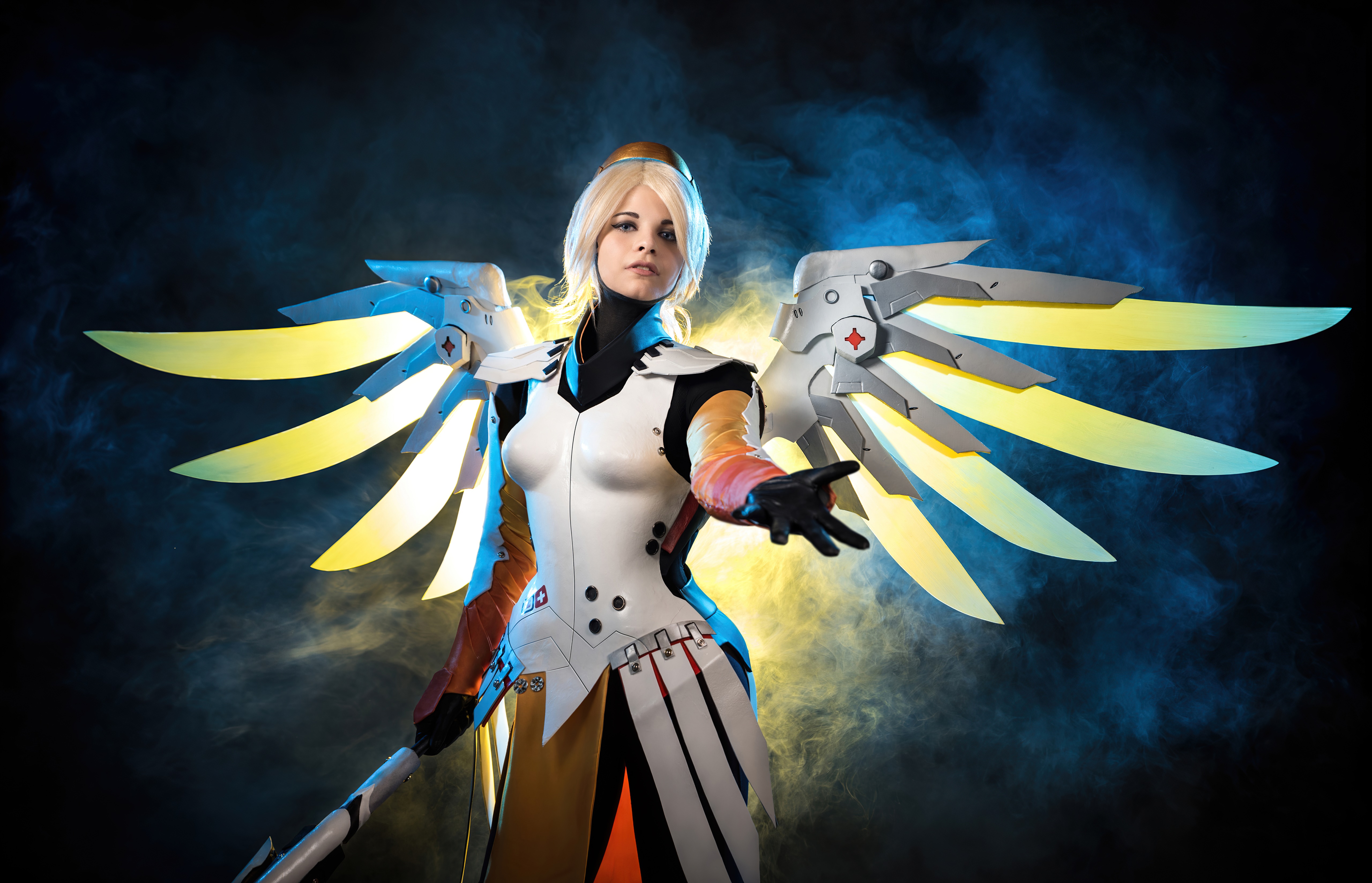 Mercy from Overwatch 4K Cosplay HD Wallpaper