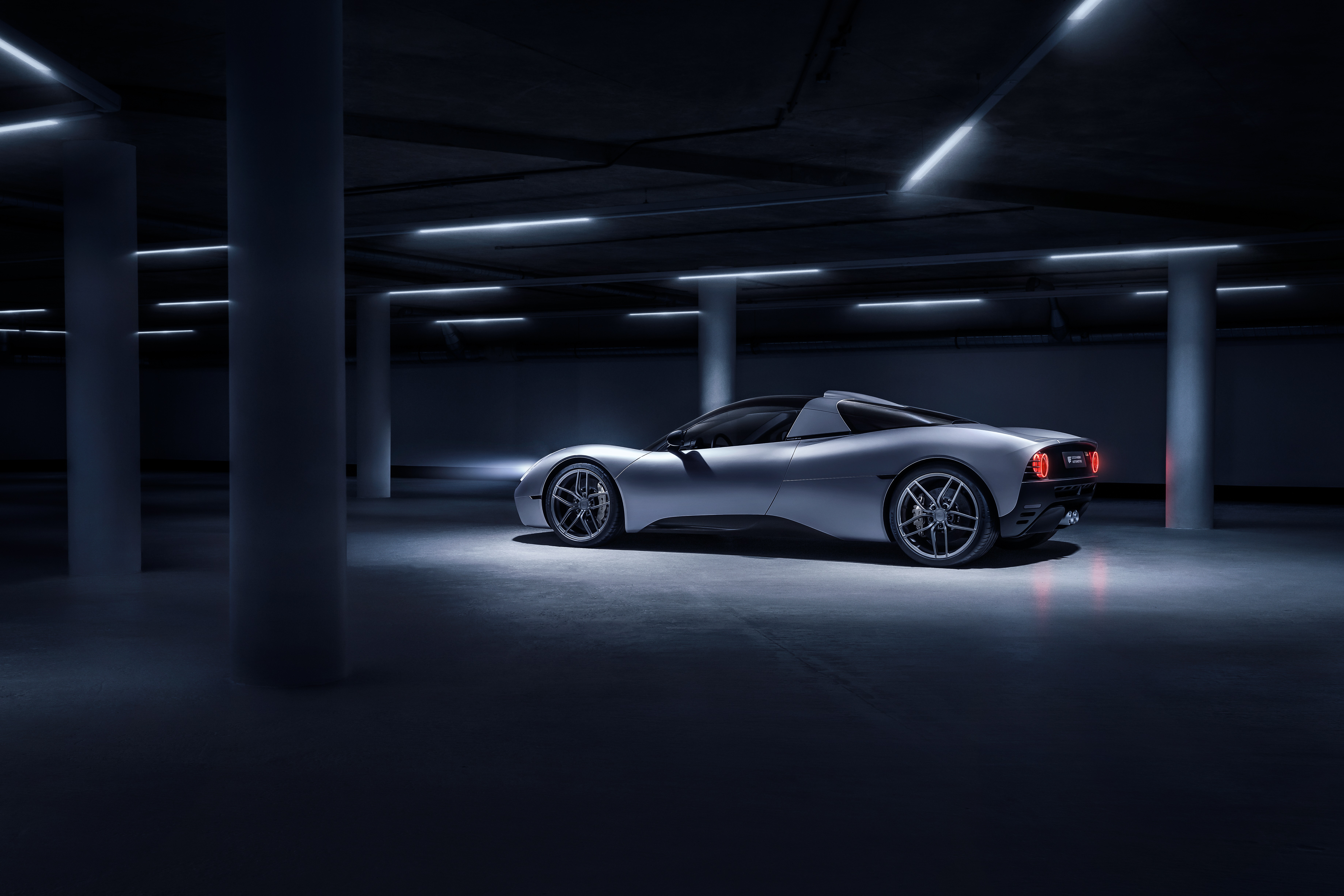 Gordon Murray Automotive T.33 Supercar in Parking Garage HD Wallpaper