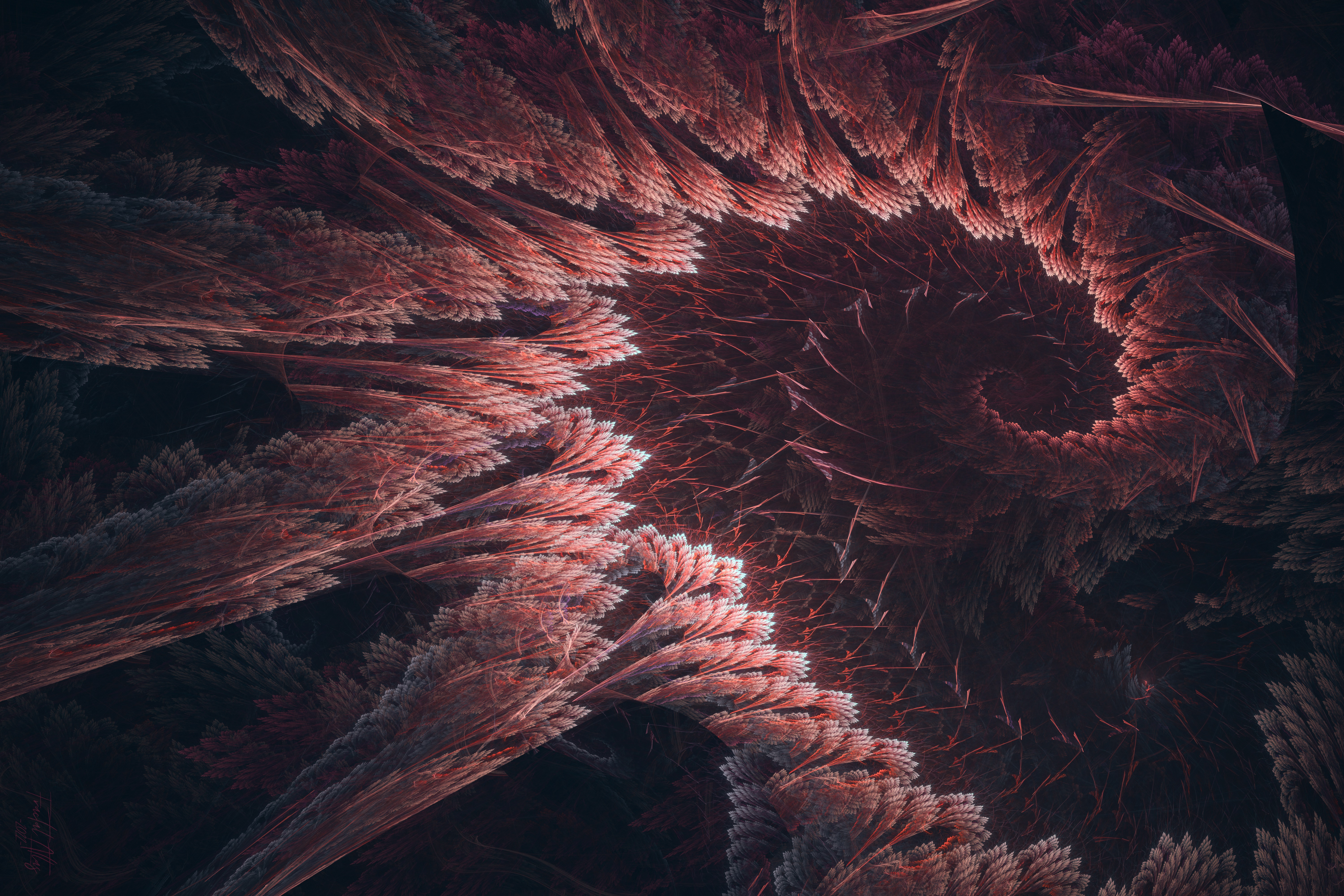 Abstract Fractal Swirl 4K HD Wallpaper