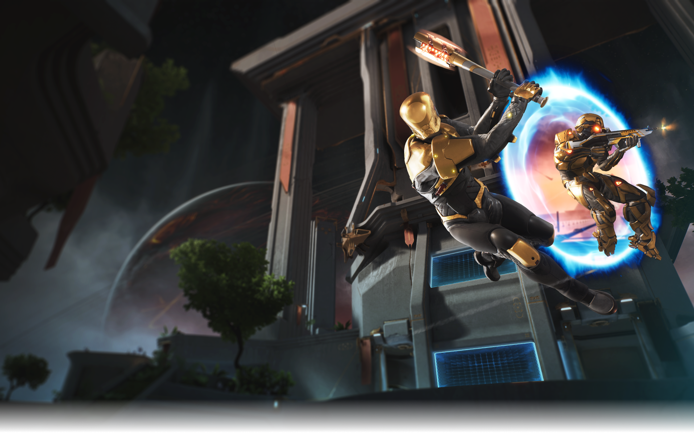 Splitgate characters in action HD Wallpaper