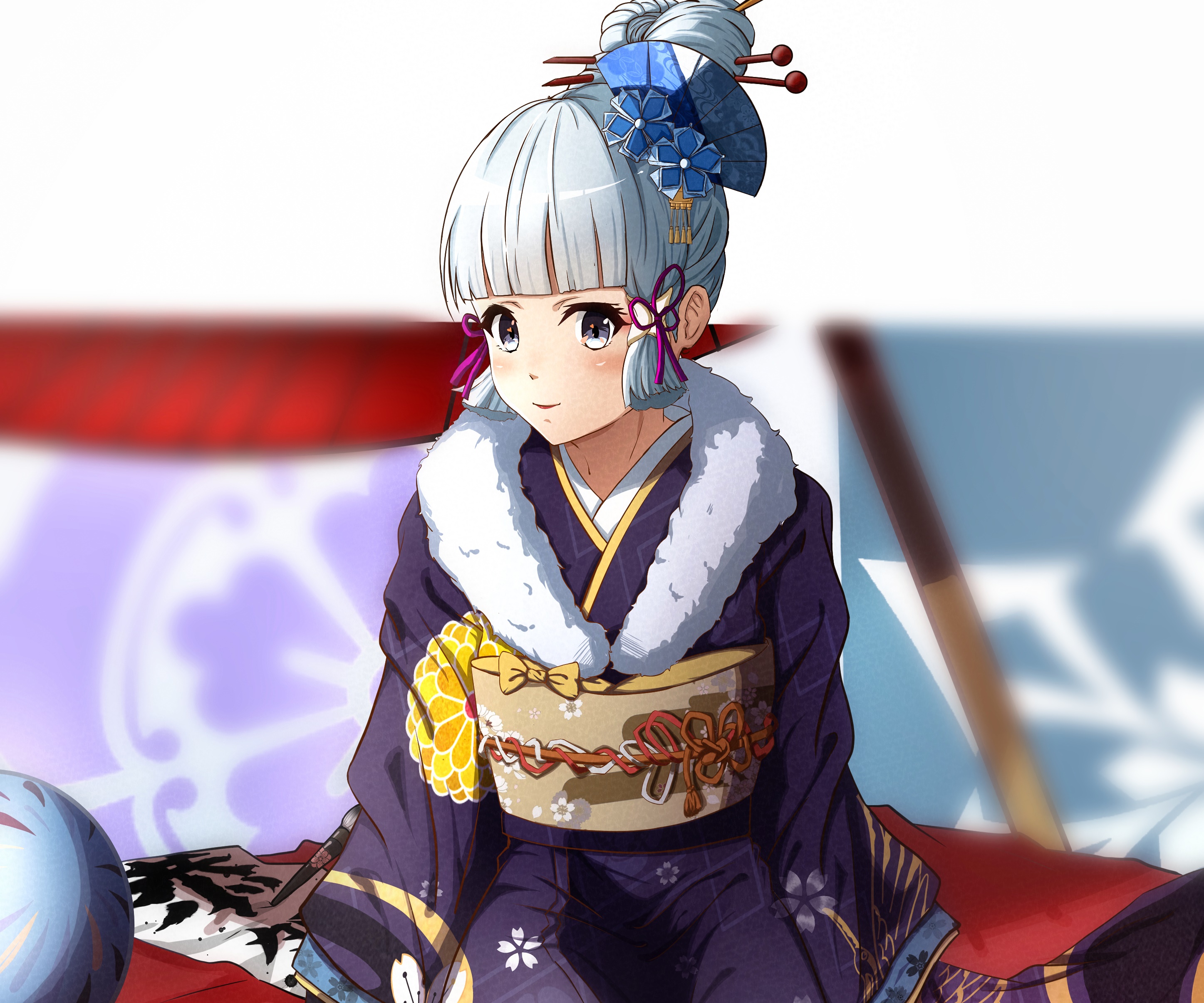 Kamisato Ayaka from Genshin Impact HD Wallpaper