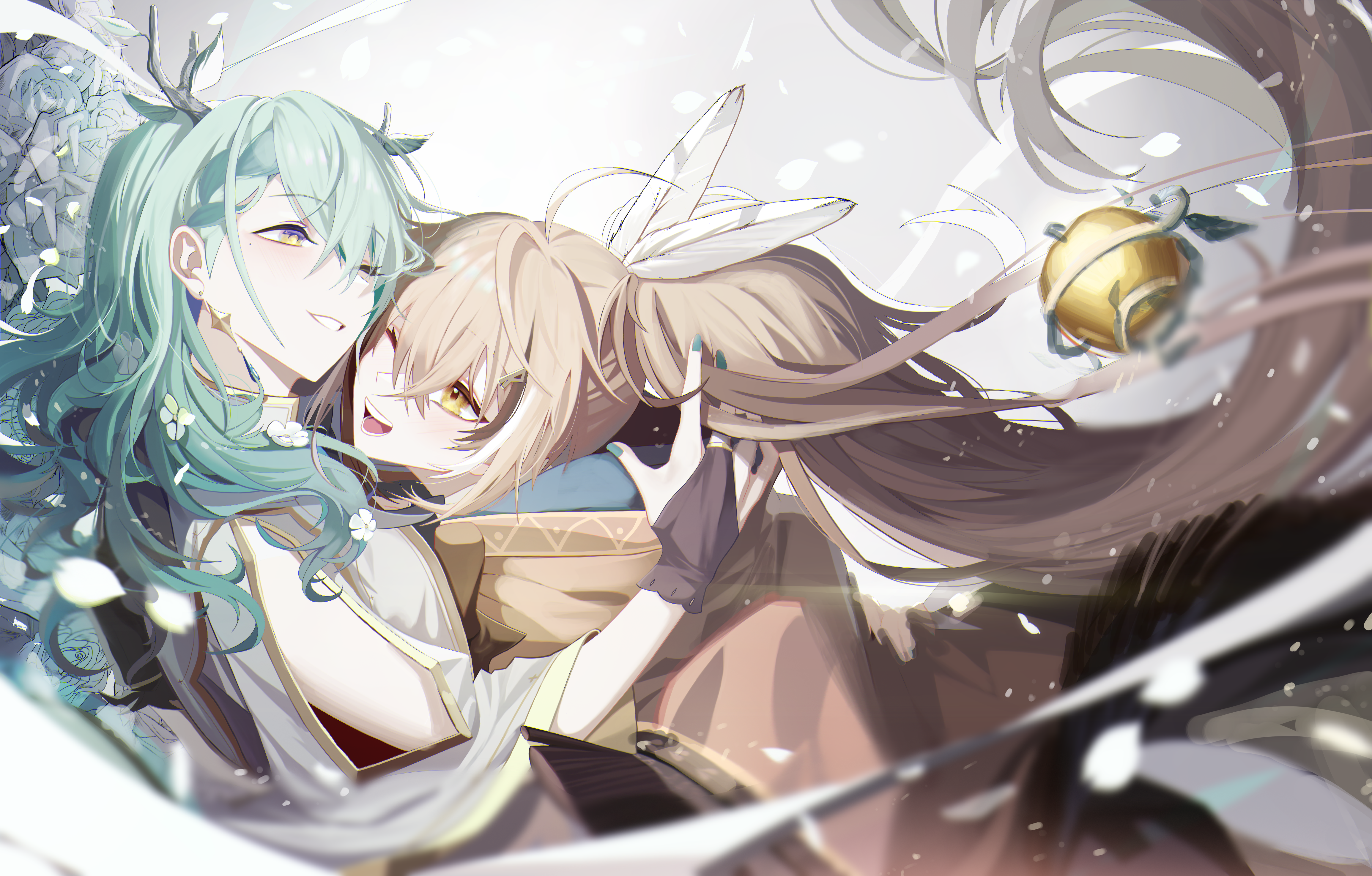 Nanashi Mumei and Ceres Fauna from Hololive HD Wallpaper