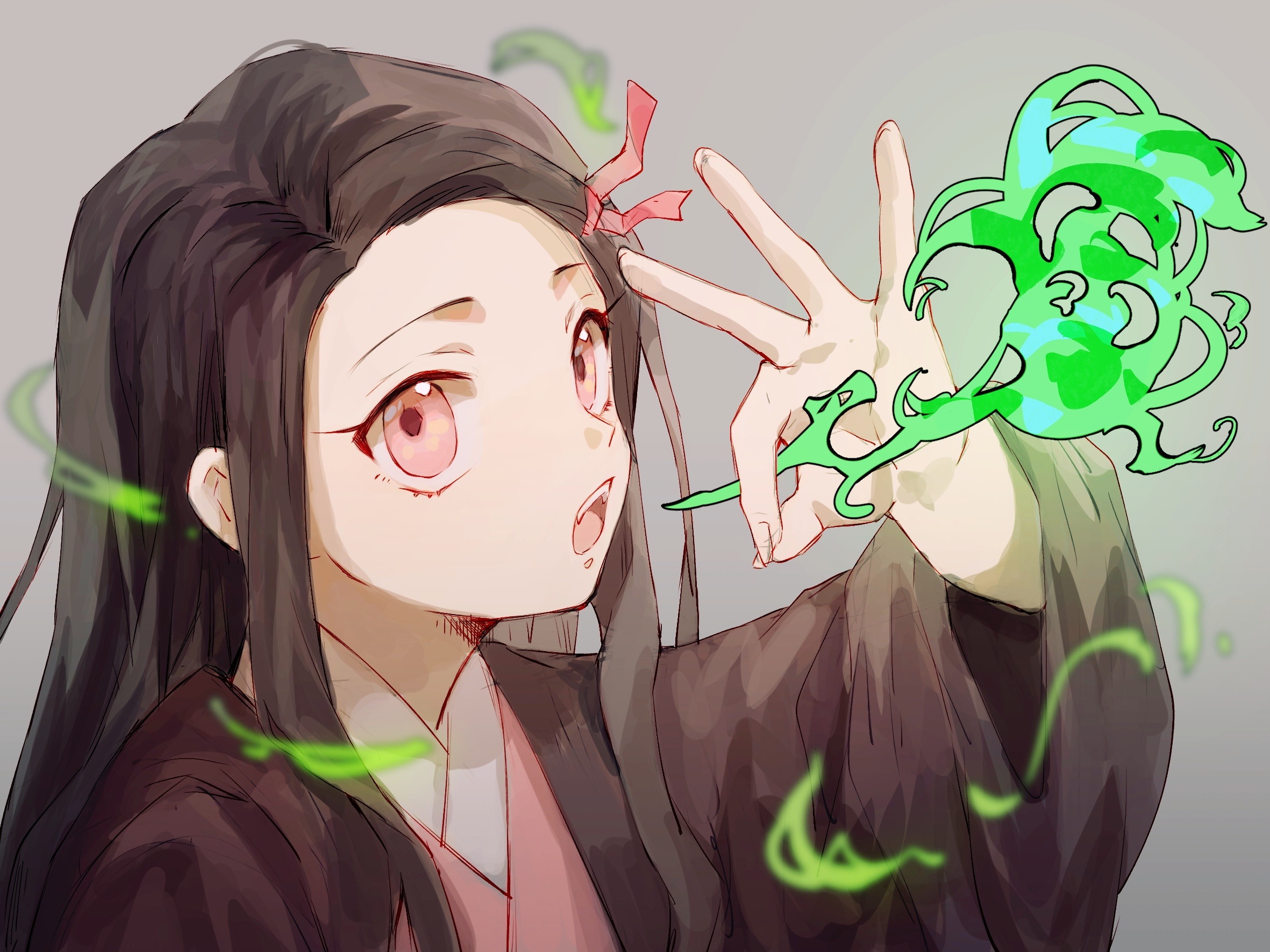 Nezuko Kamado from Demon Slayer: Kimetsu No Yaiba HD Wallpaper