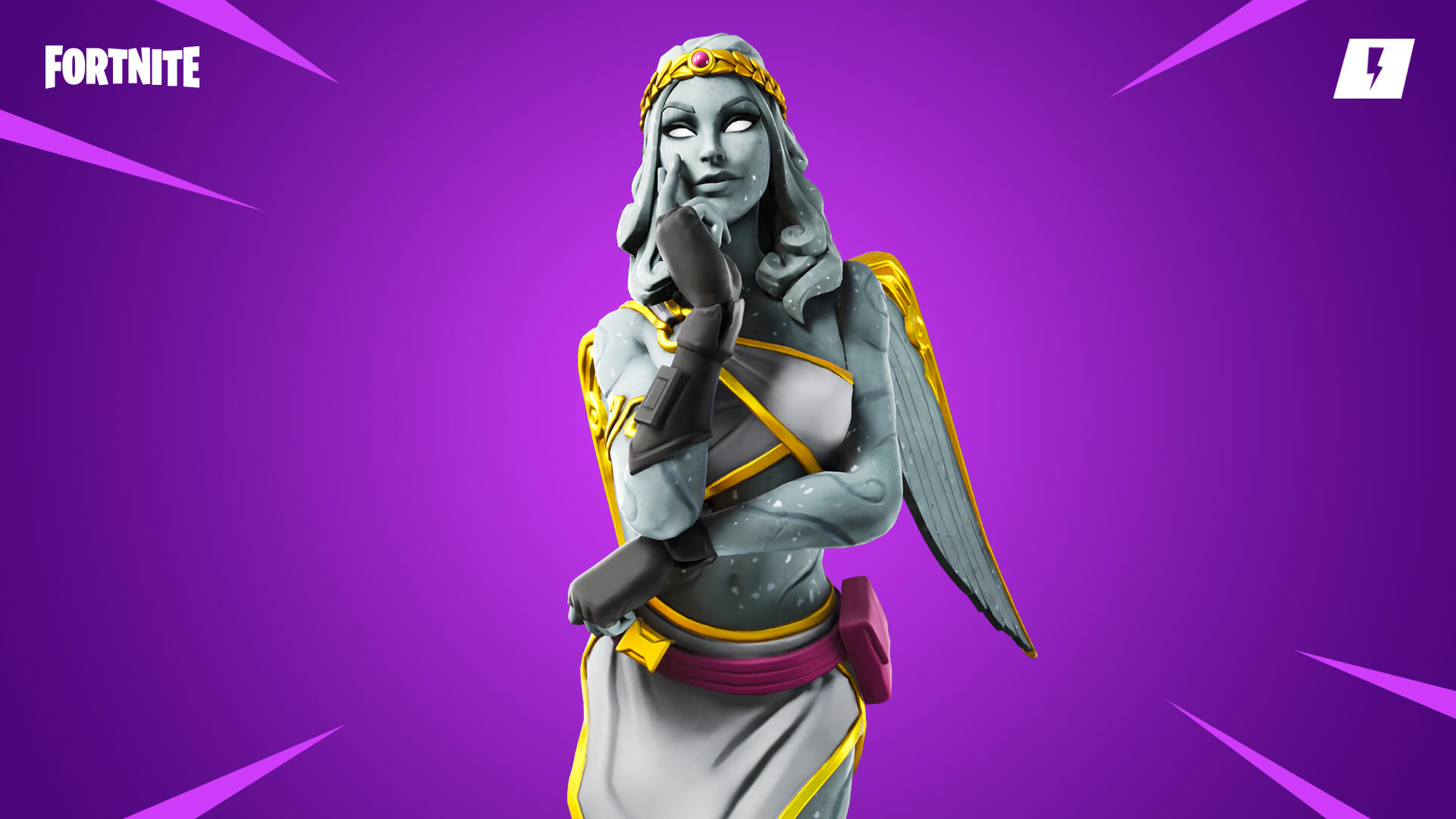 Fortnite Statue of a Woman with Wings HD Wallpaper