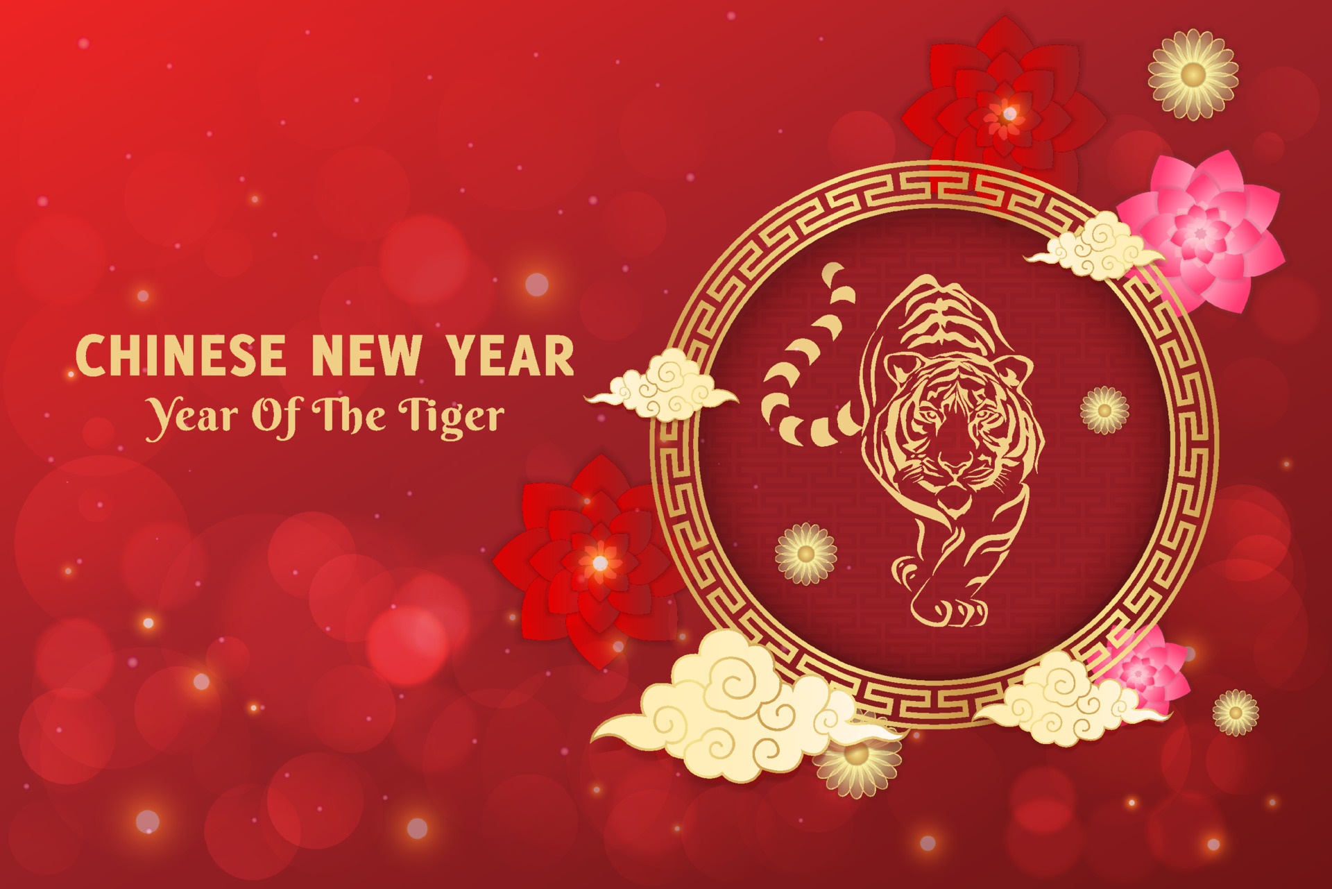 Chinese New Year Year of the Tiger HD Wallpaper