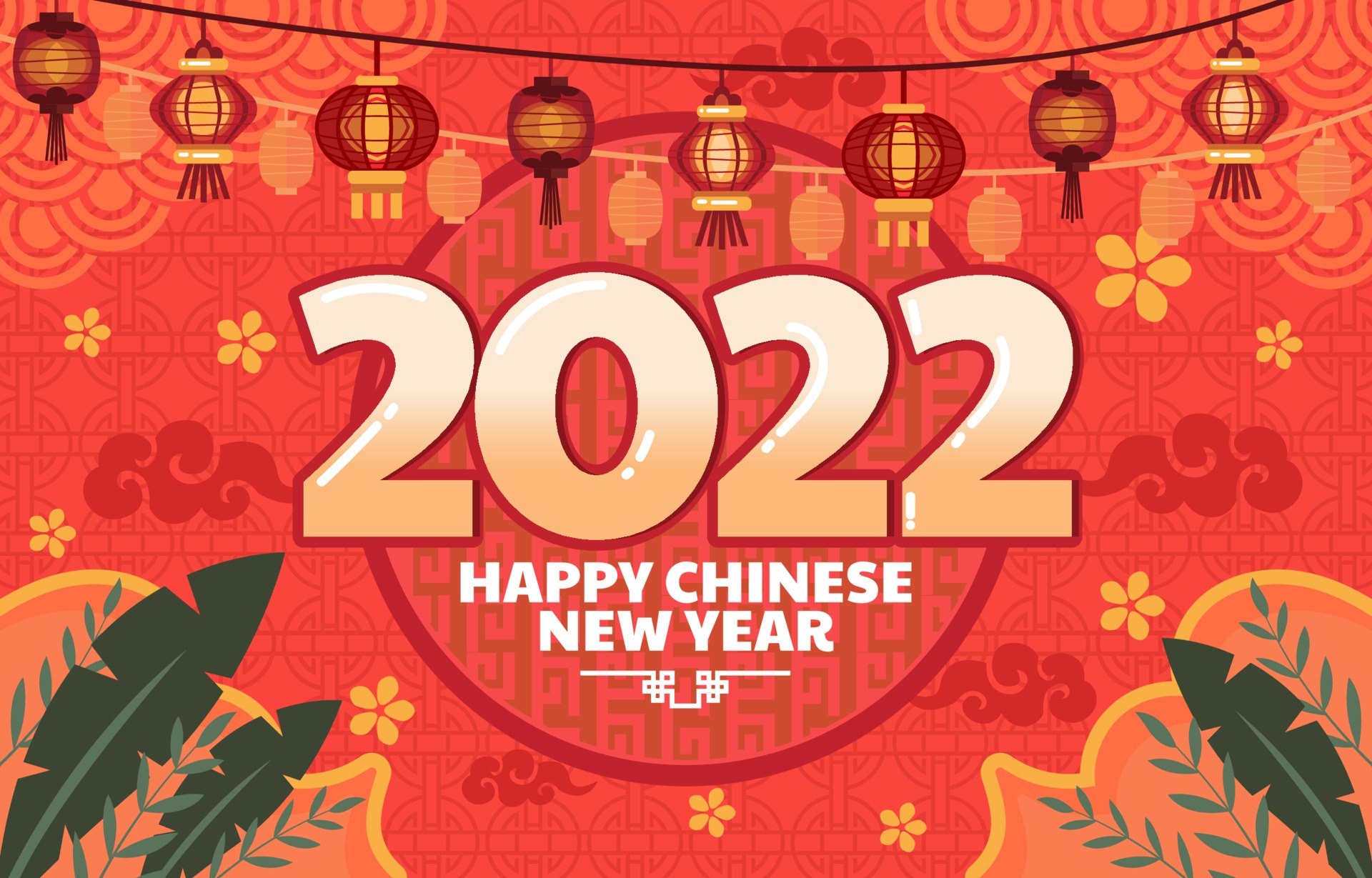 Happy Chinese New Year 2022 Year of the Tiger HD Wallpaper