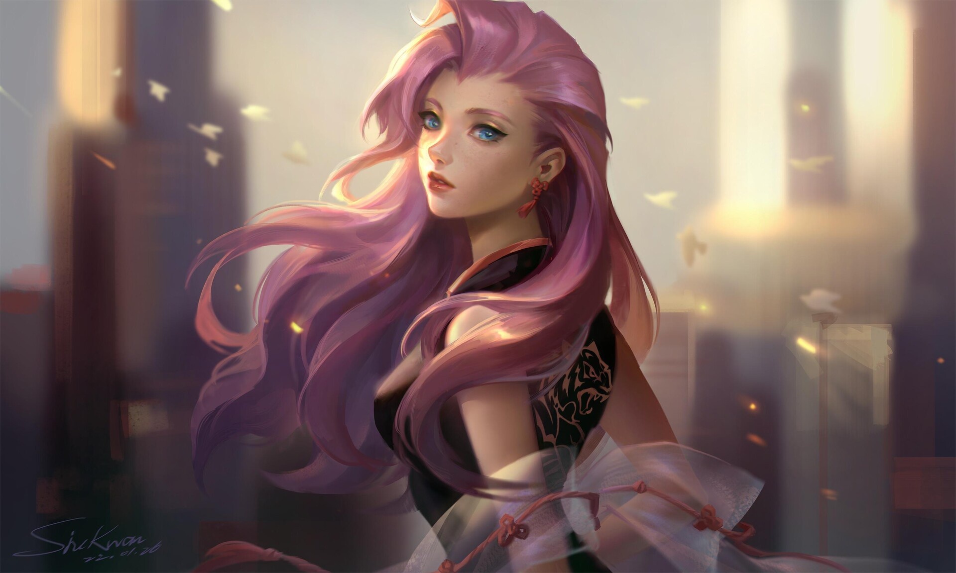 Seraphine from League of Legends K/DA HD Wallpaper