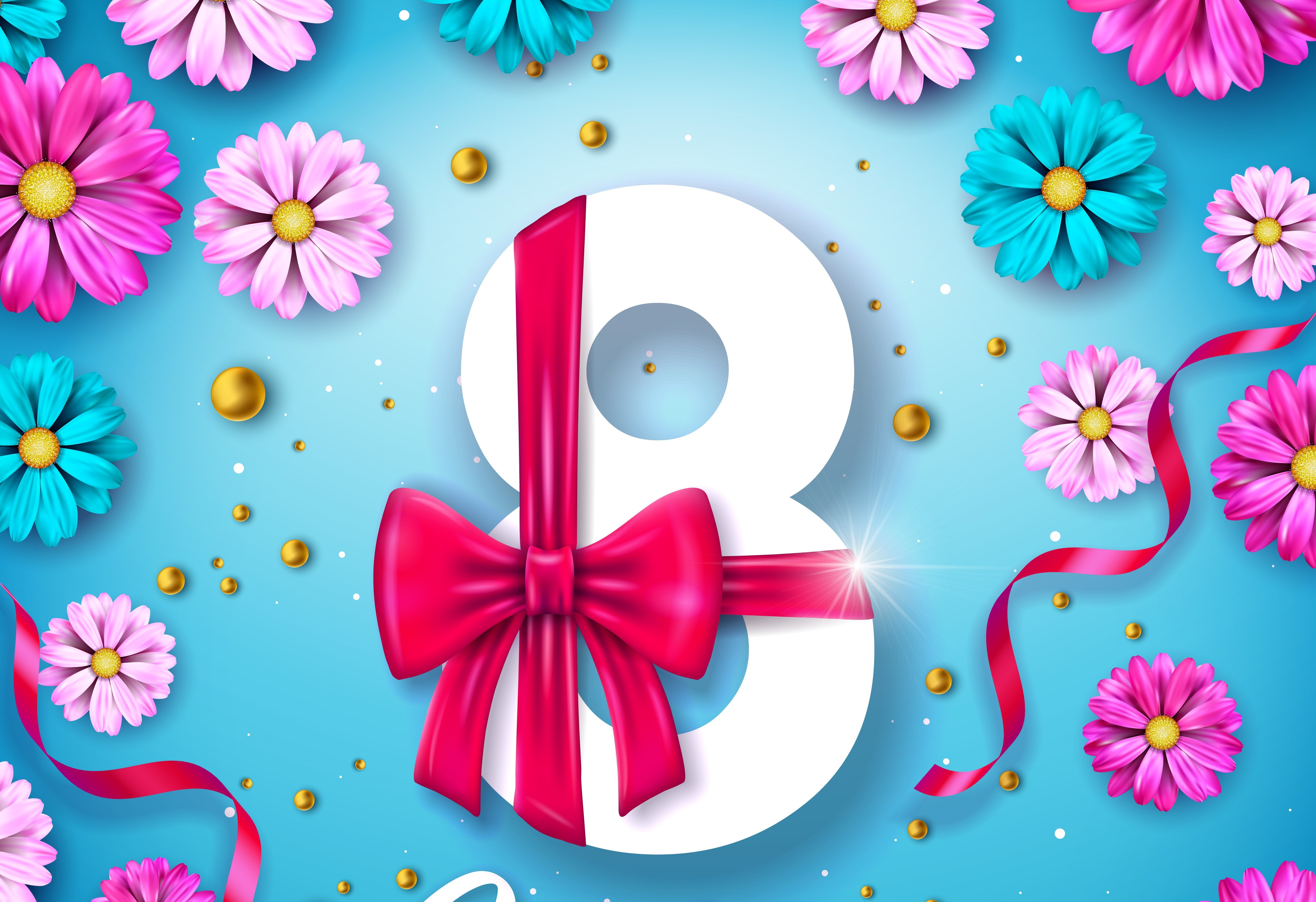 Womens Day 4K Flower HD Wallpaper