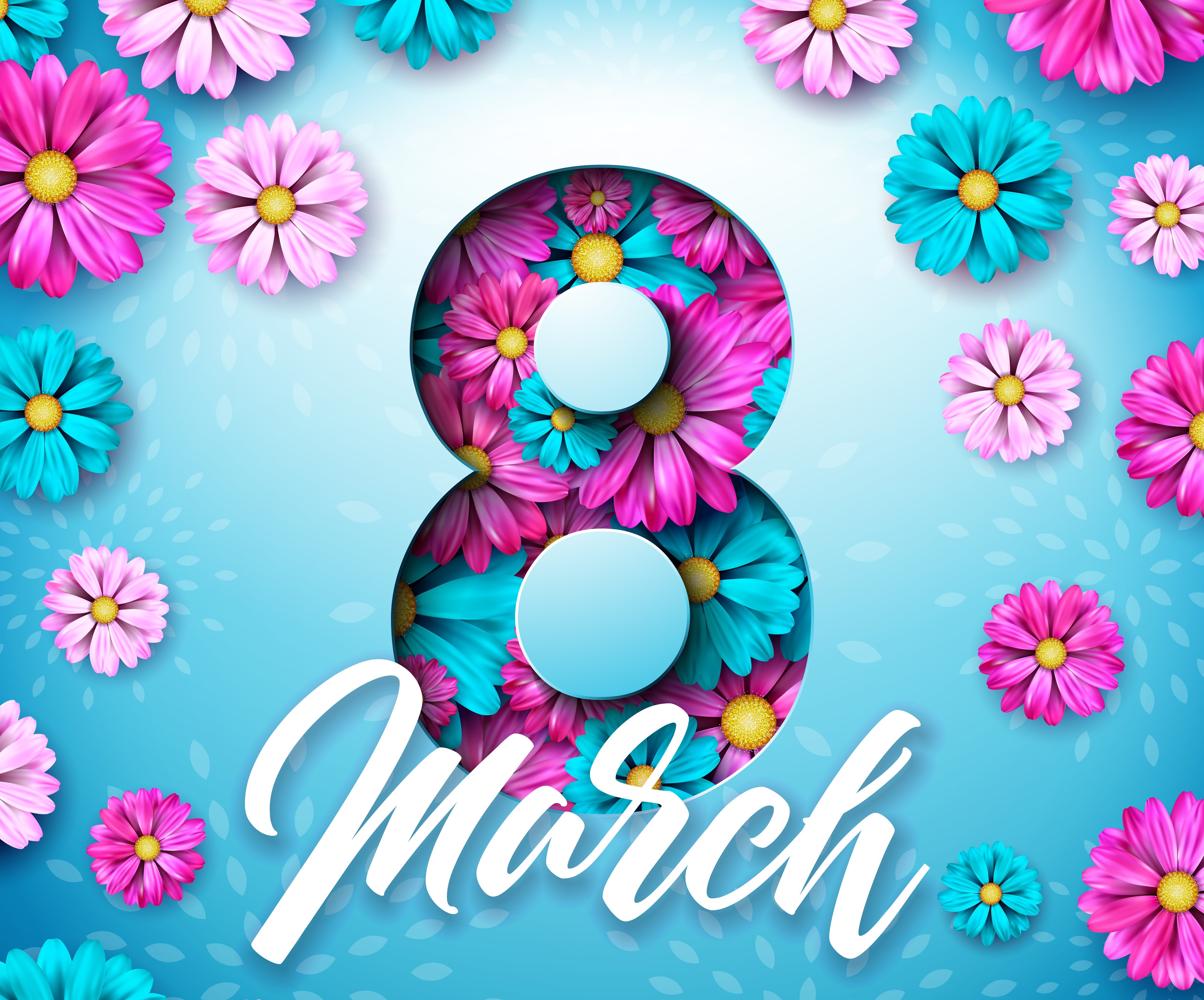International Womens Day March 8 Flowers HD Wallpaper