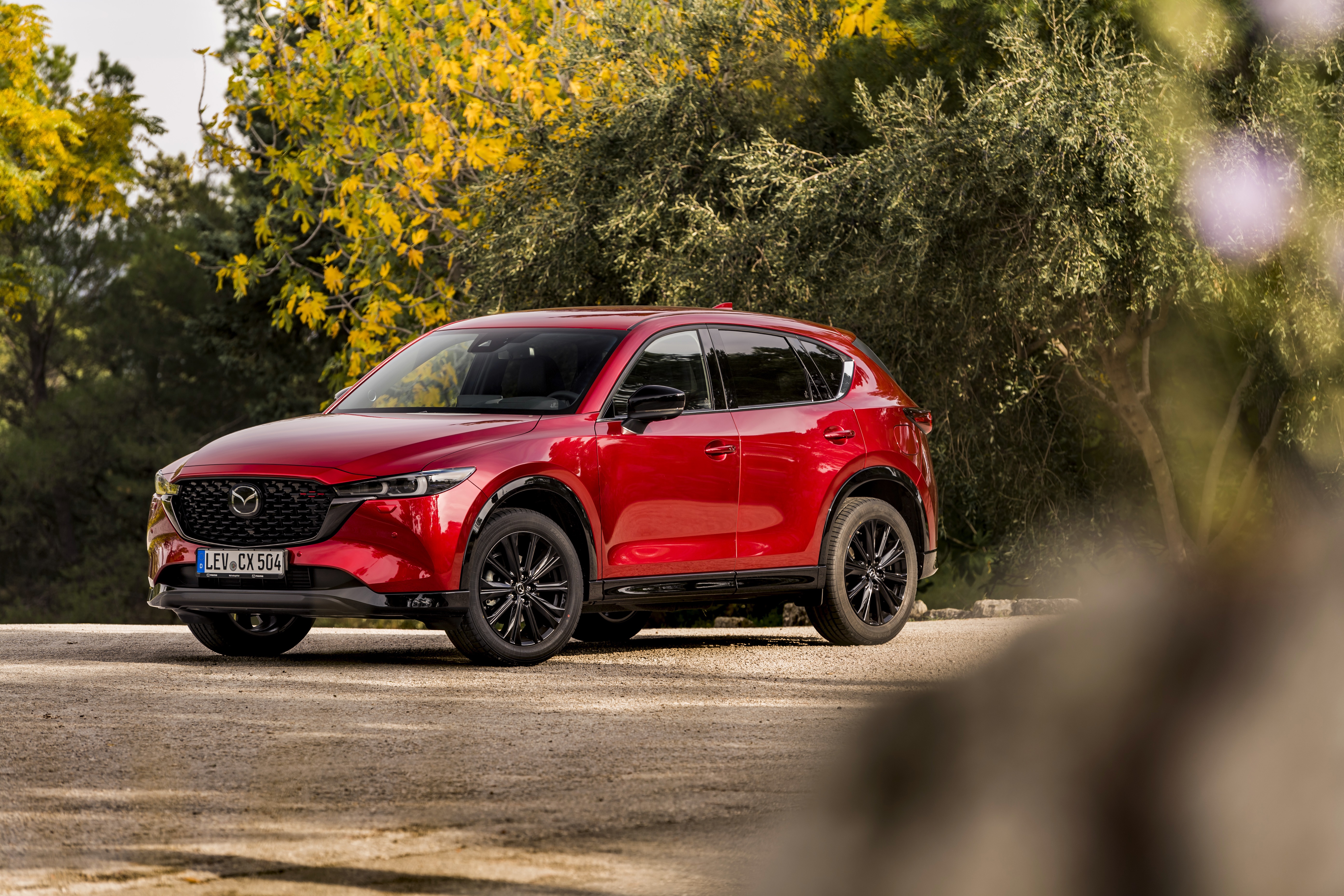 Red Mazda CX-5 Skyactiv-D 4K SUV HD Wallpaper