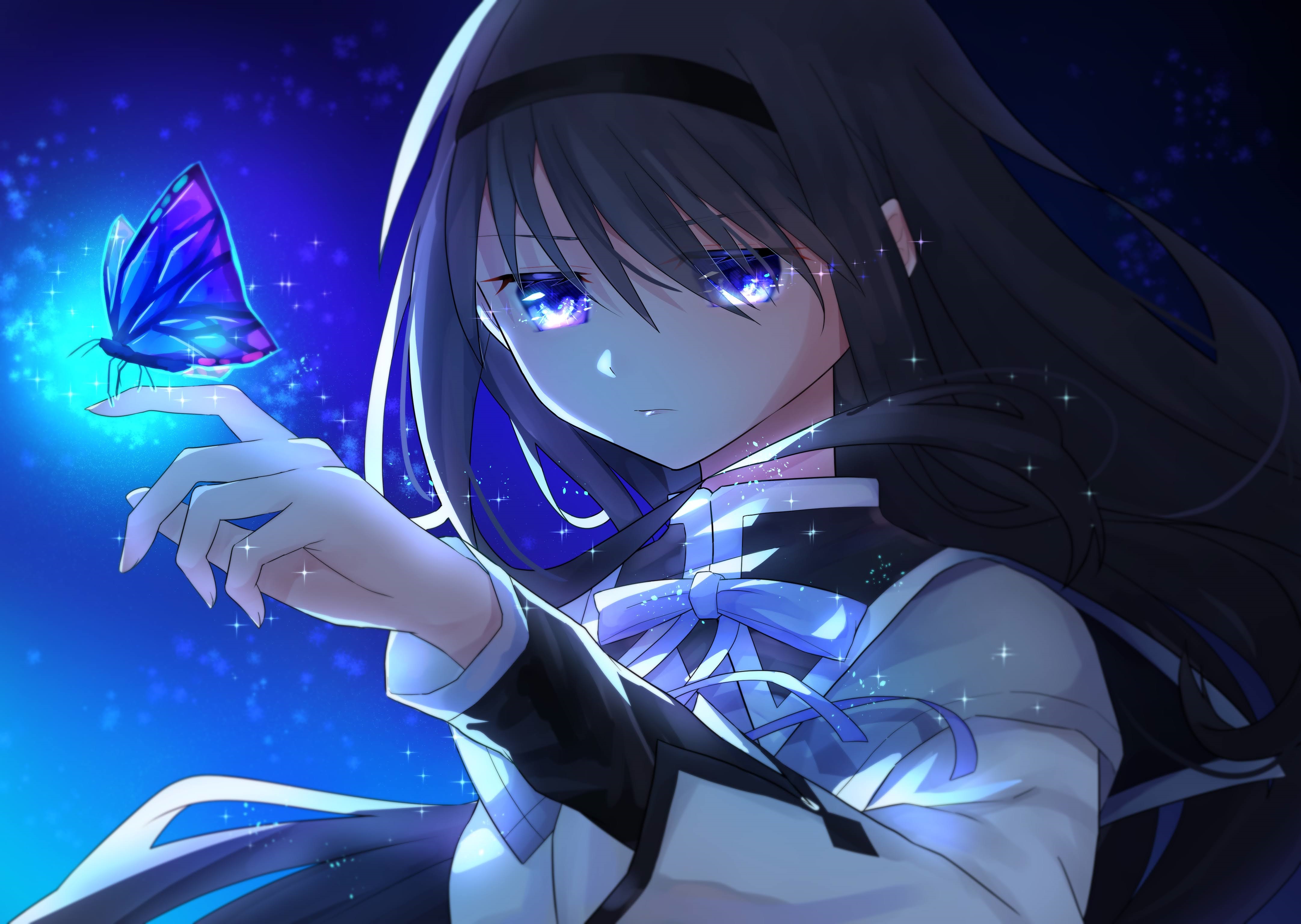 Homura Akemi from Puella Magi Madoka Magica 4K HD Wallpaper