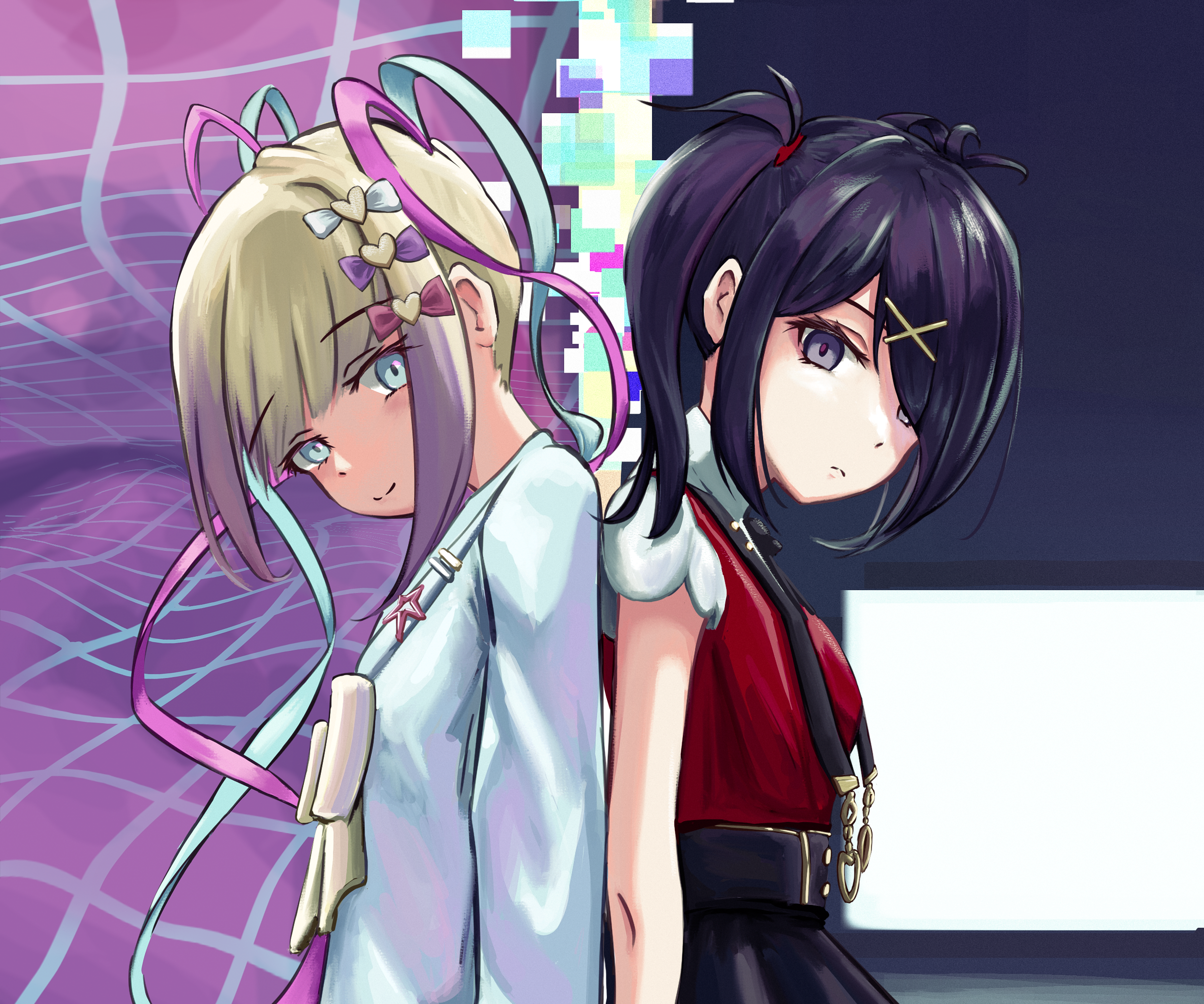 Ame-chan and OMGkawaiiAngel-chan from Needy Girl Overdose HD Wallpaper