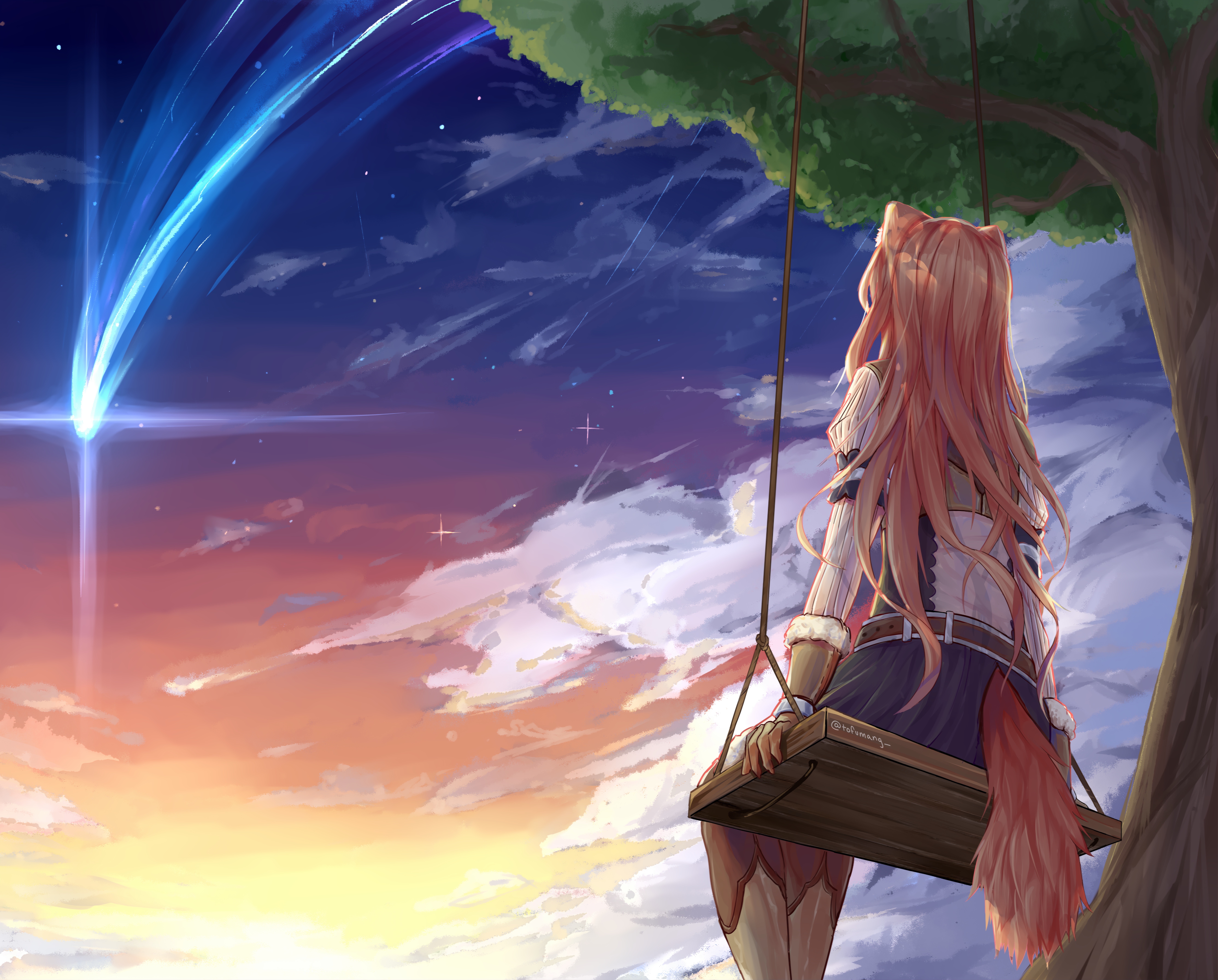 Raphtalia from The Rising of the Shield Hero on a swing HD Wallpaper
