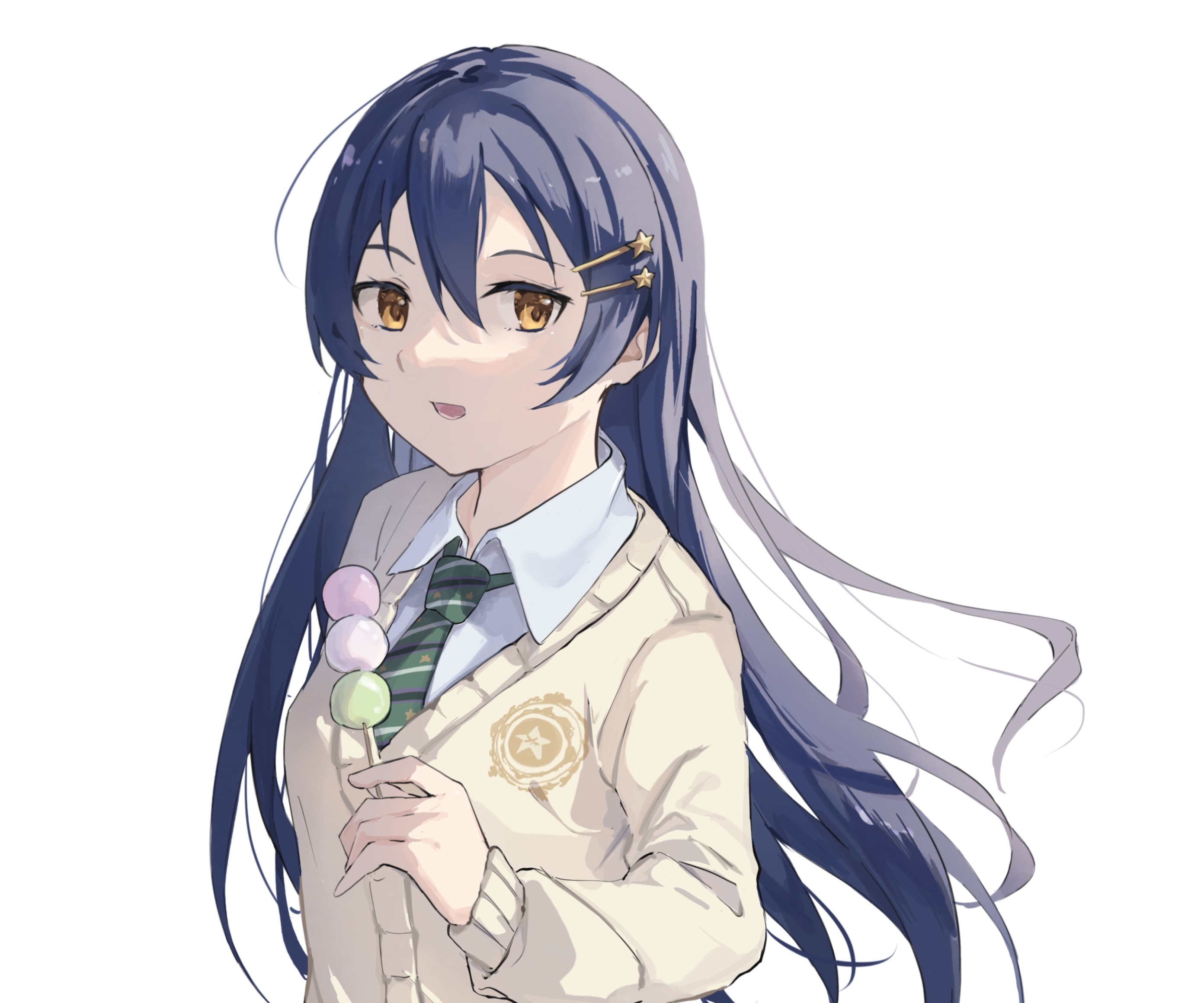 Umi Sonoda from Love Live! holding dango HD Wallpaper