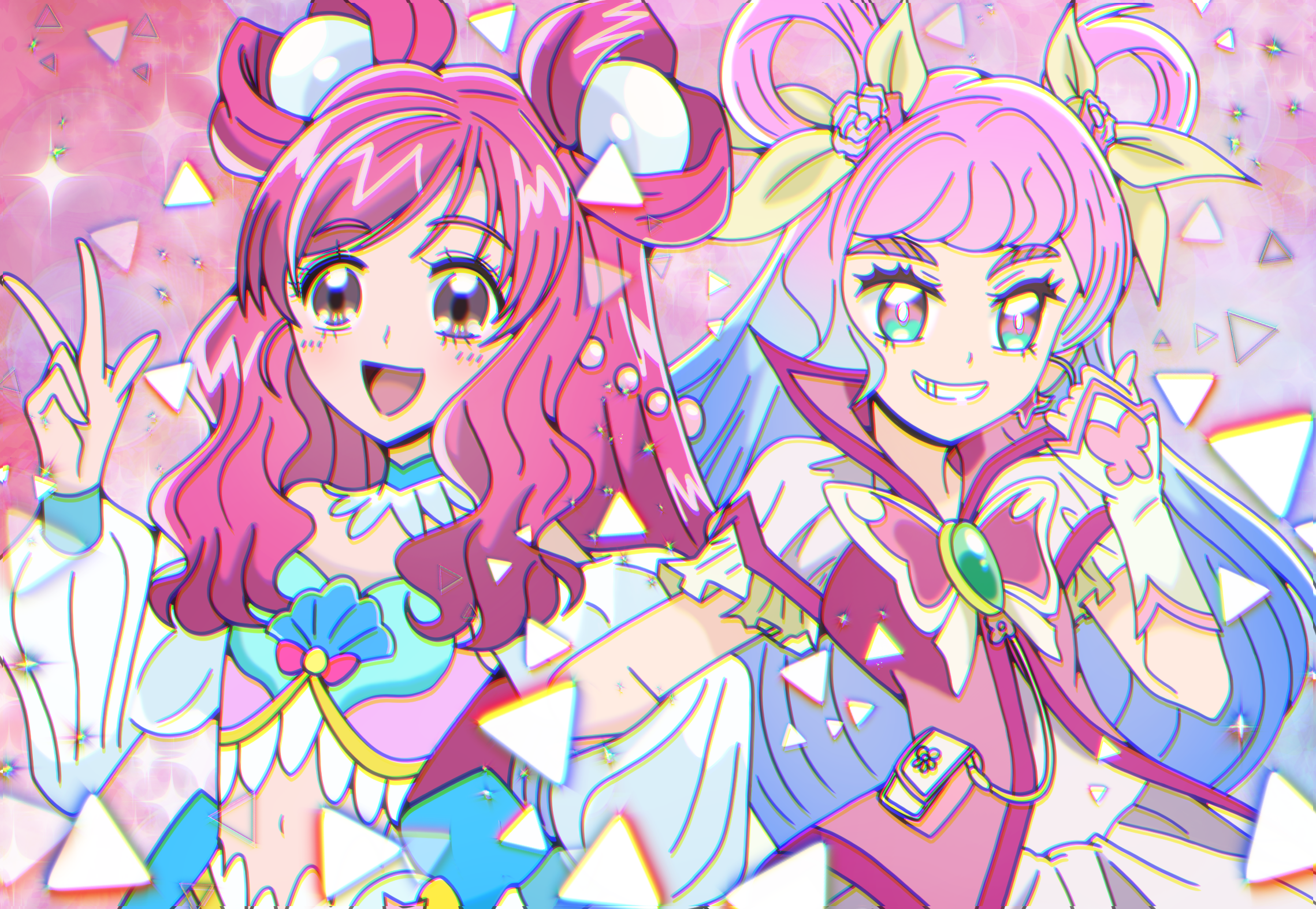 Cure La Mer and Cure Dream from Tropical-Rouge! Pretty Cure HD Wallpaper