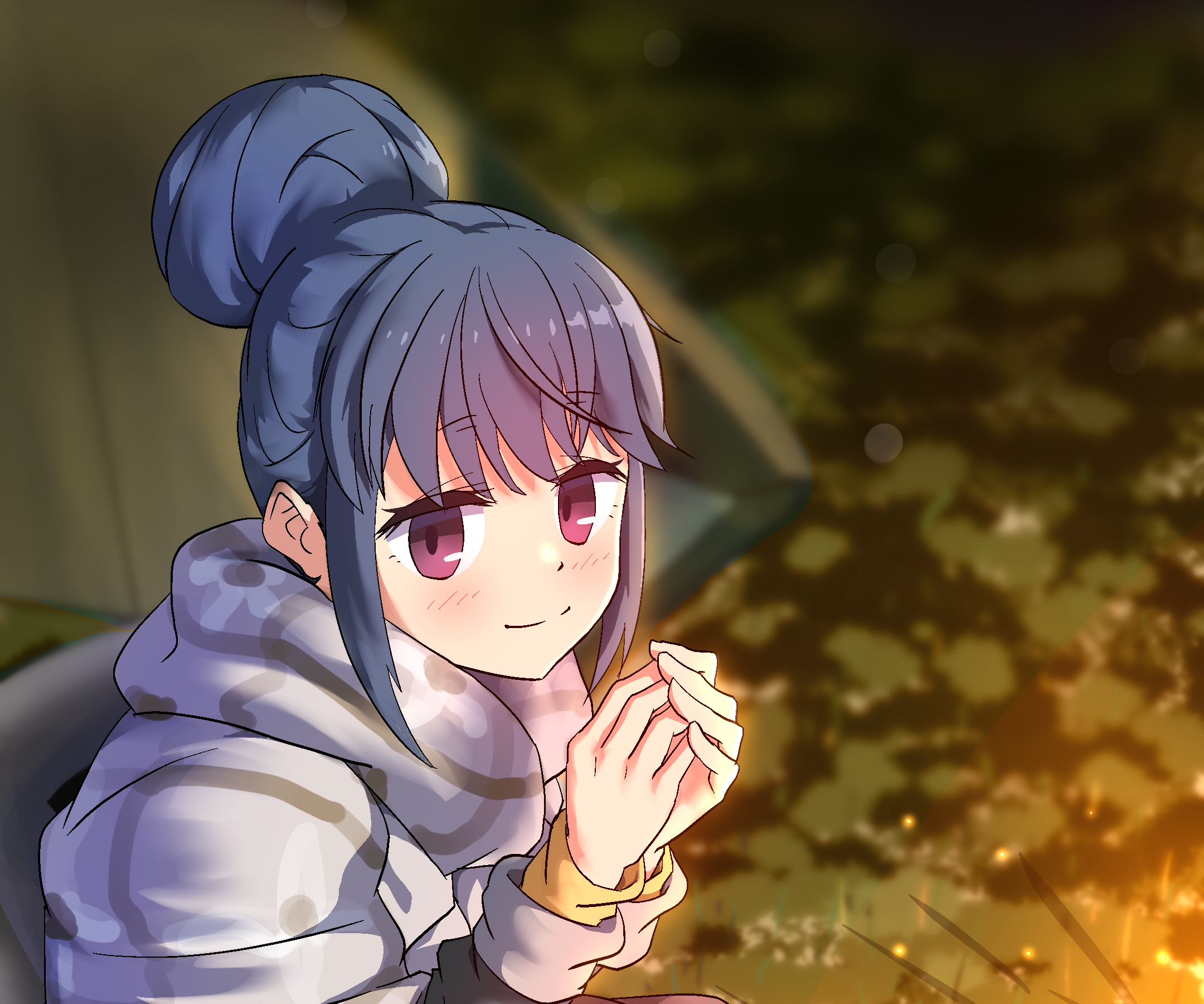 Rin Shima from Laid-Back Camp HD Wallpaper