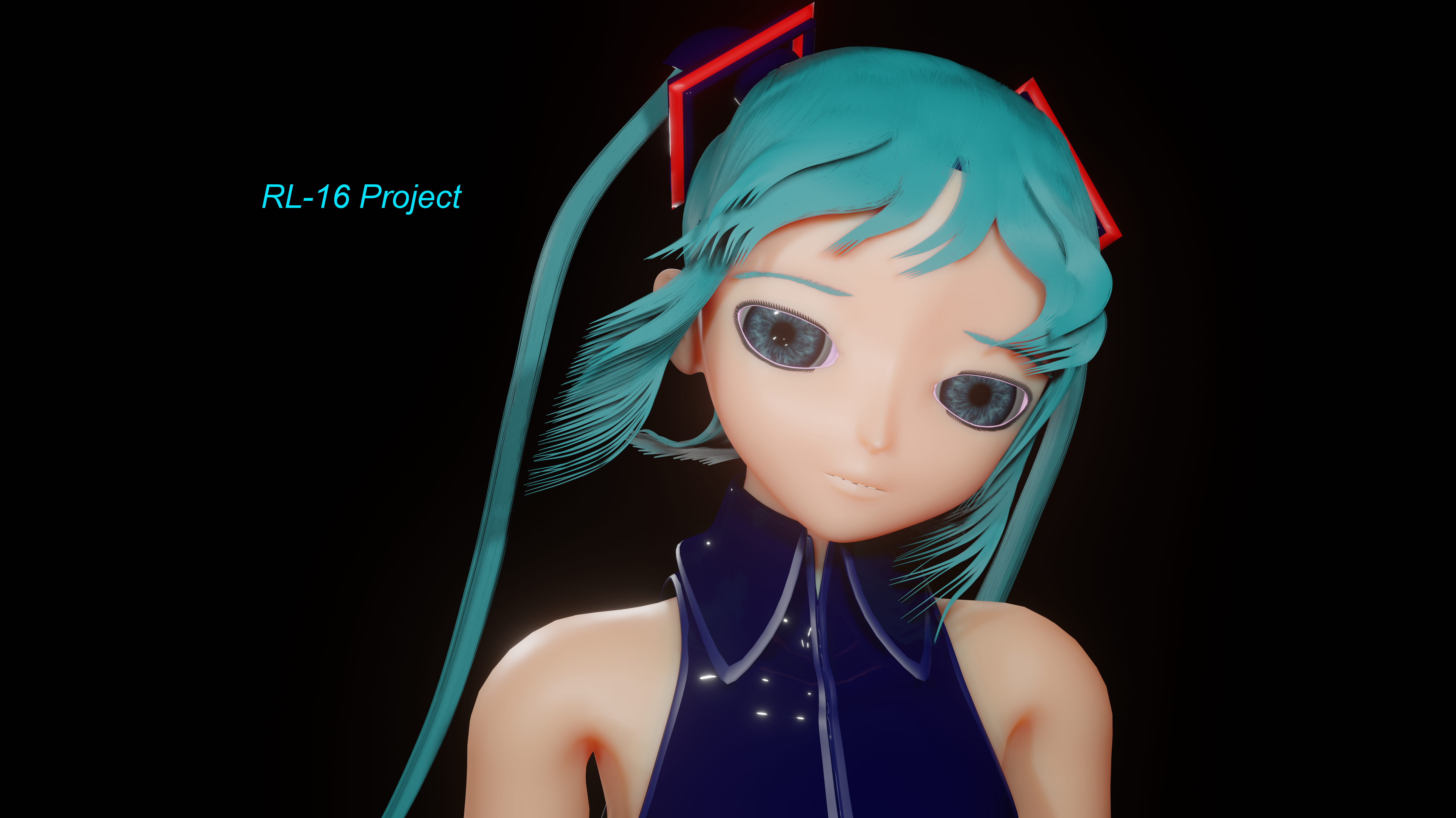 Hatsune Miku 3D model by RL-16 Project HD Wallpaper