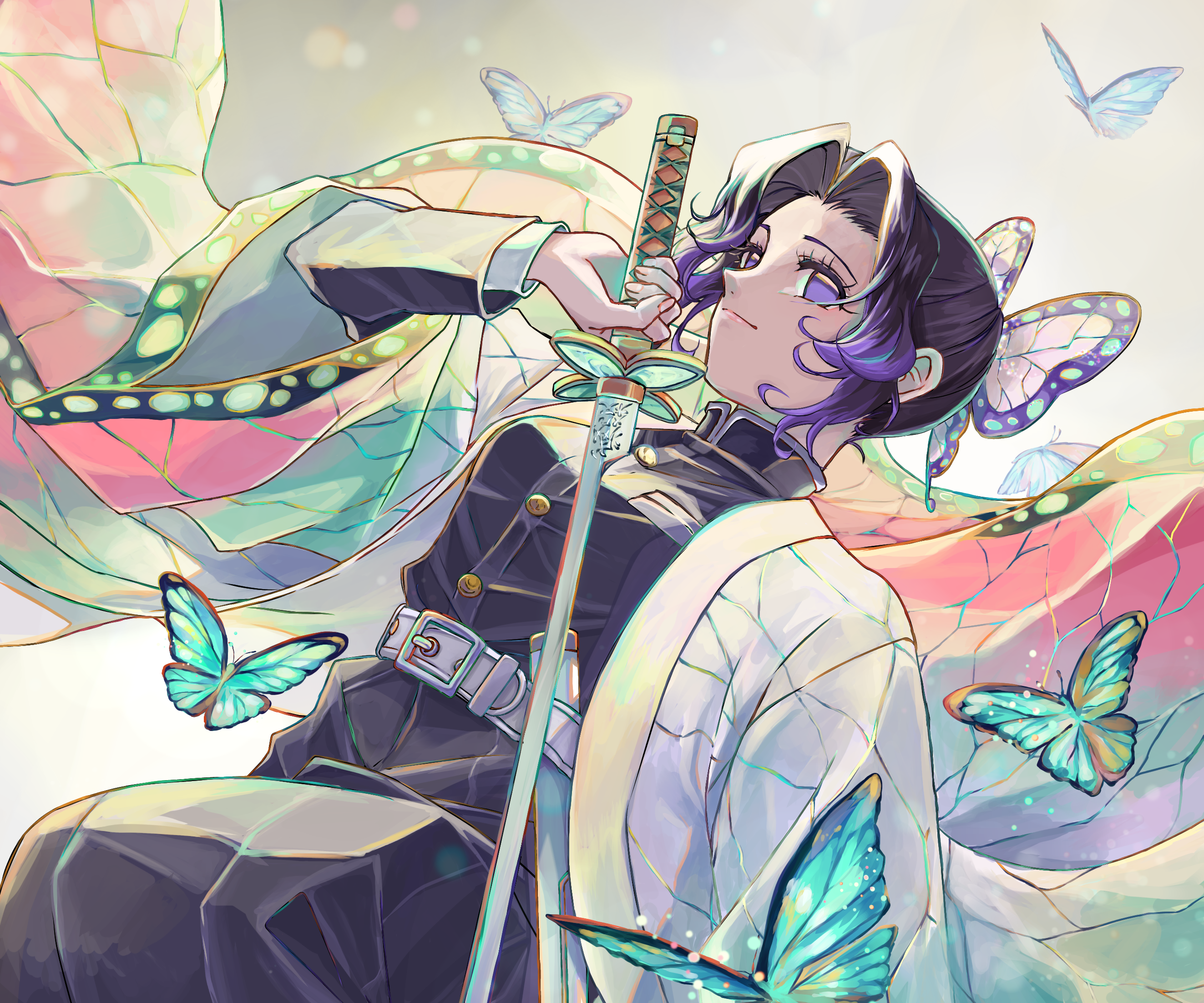 Shinobu Kochou from Demon Slayer: Kimetsu No Yaiba HD Wallpaper