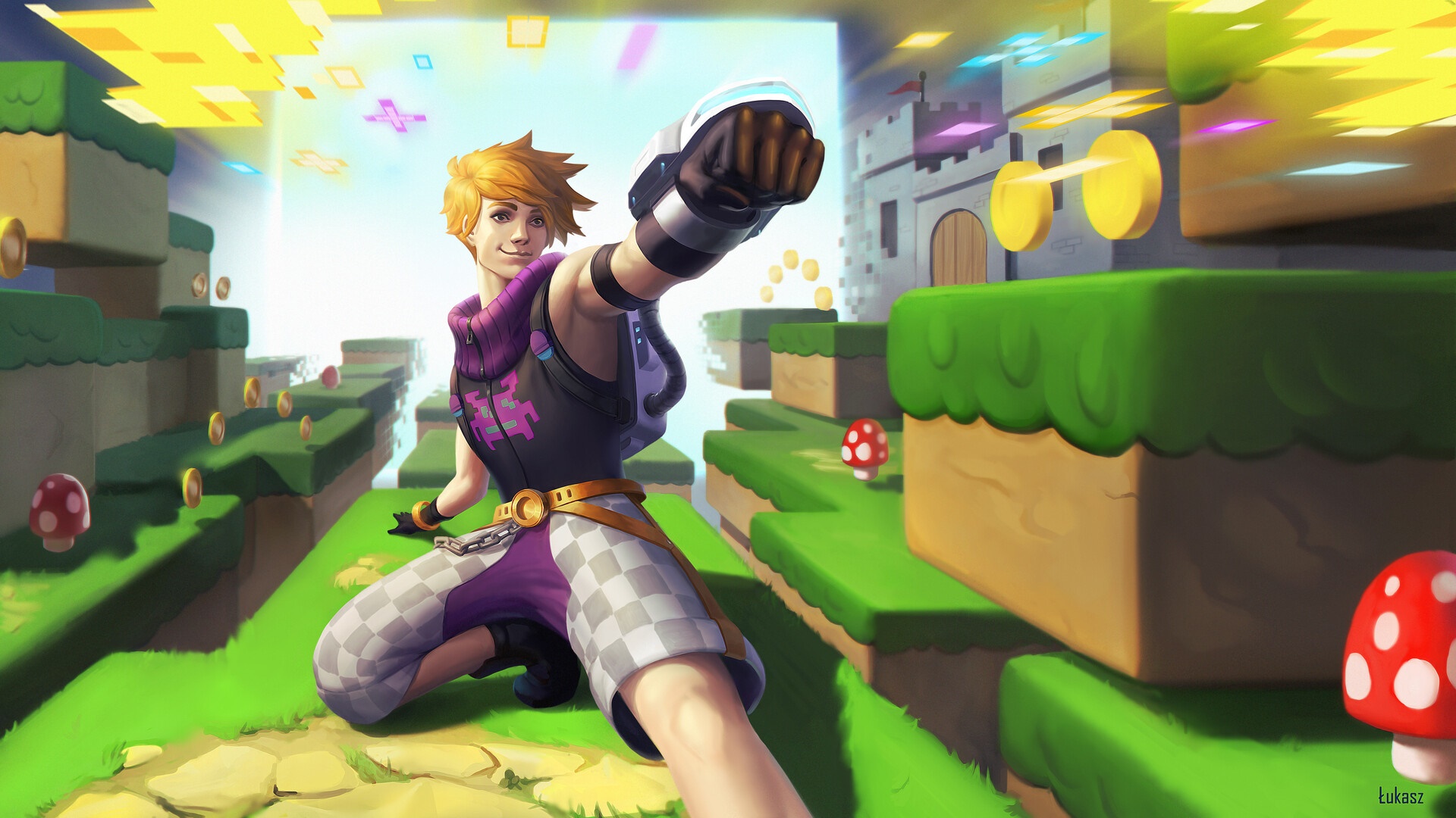 Arcade Ezreal from League of Legends HD Wallpaper