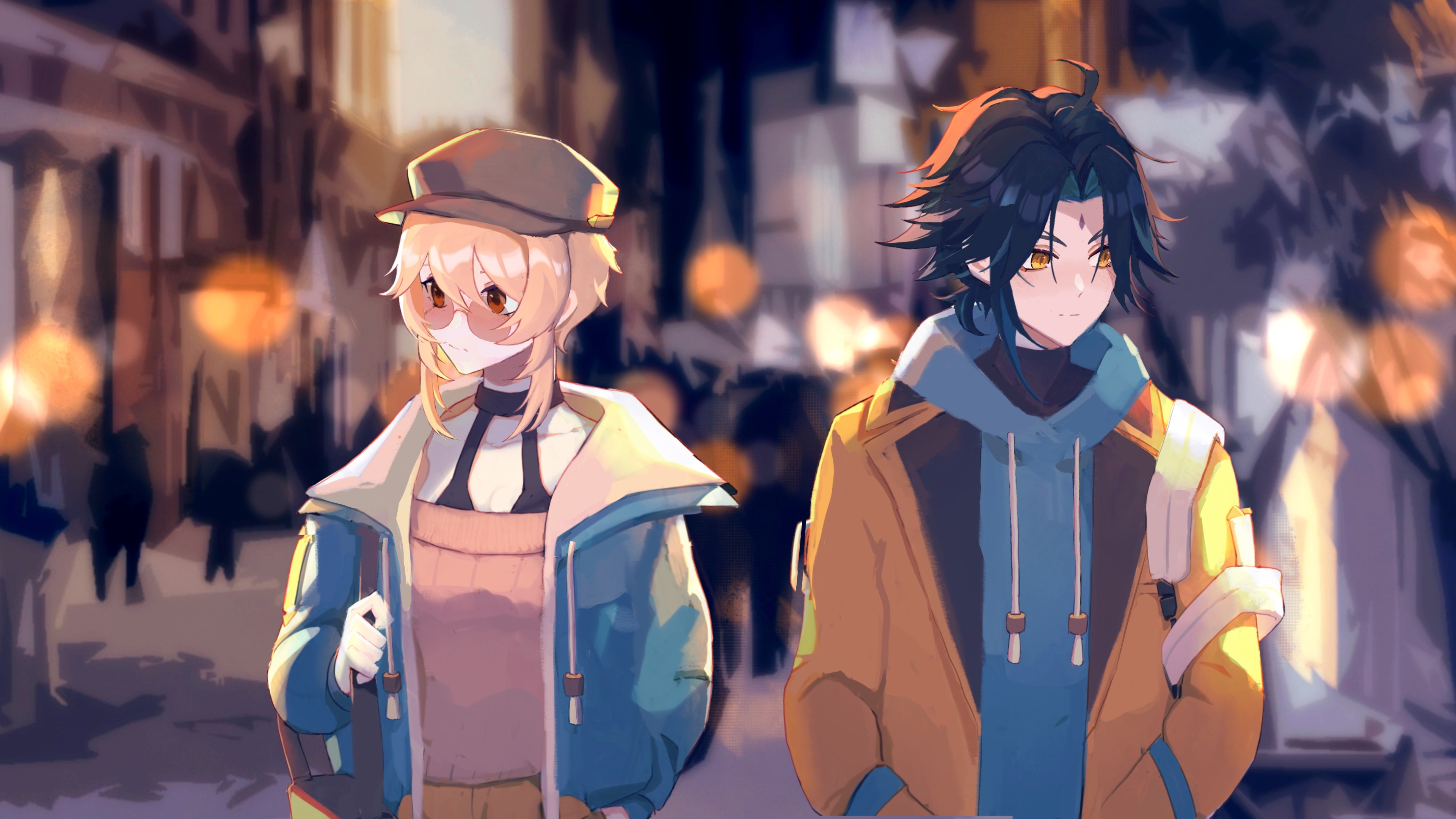 Lumine and Xiao from Genshin Impact 4K HD Wallpaper