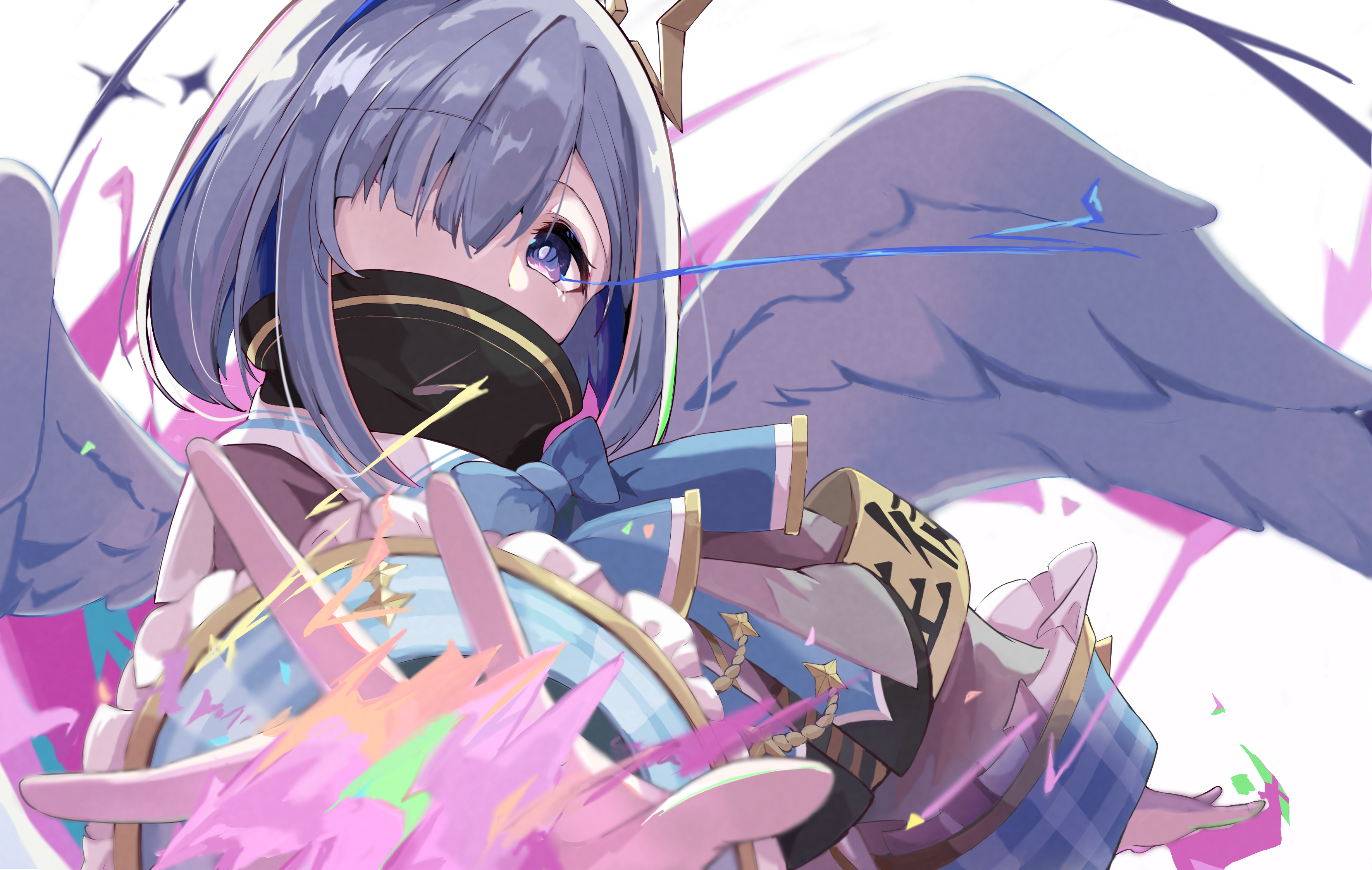 Amane Kanata from Hololive, an angel with blue wings HD Wallpaper