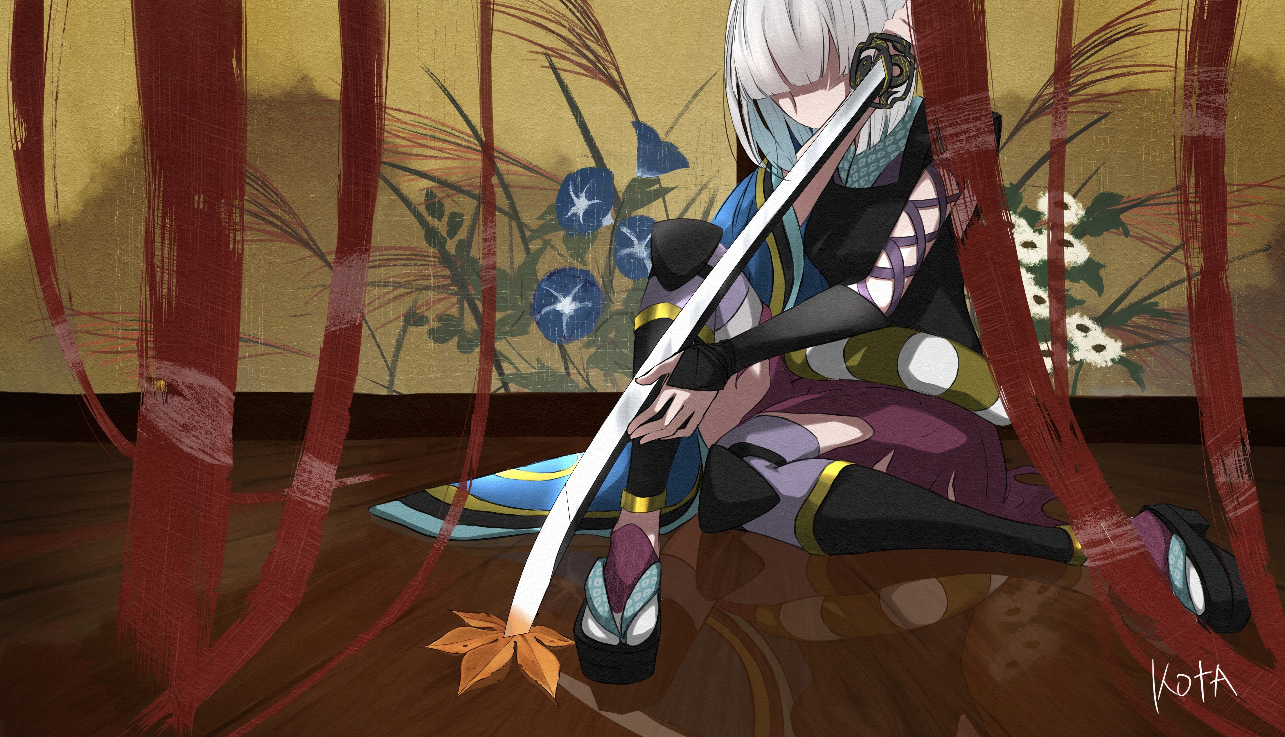 Togame from Katanagatari with a sword HD Wallpaper