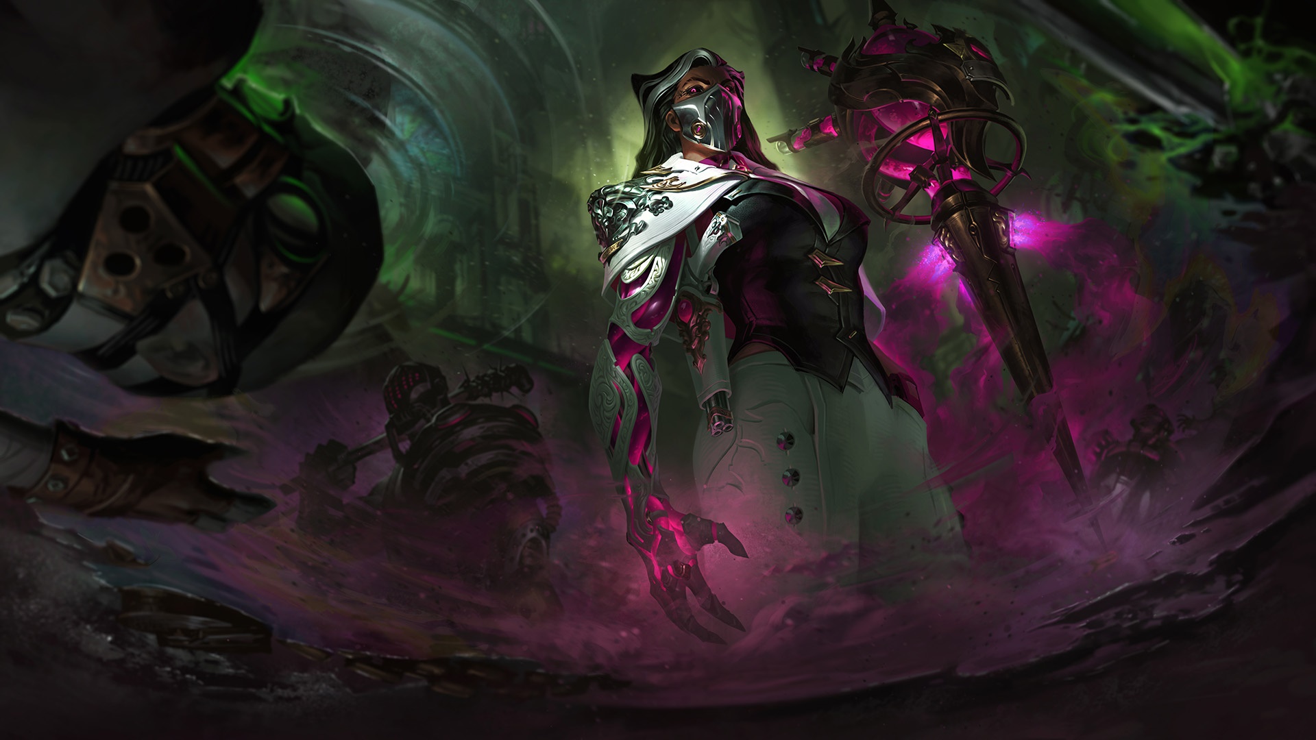 Renata Glasc from League of Legends with a staff HD Wallpaper
