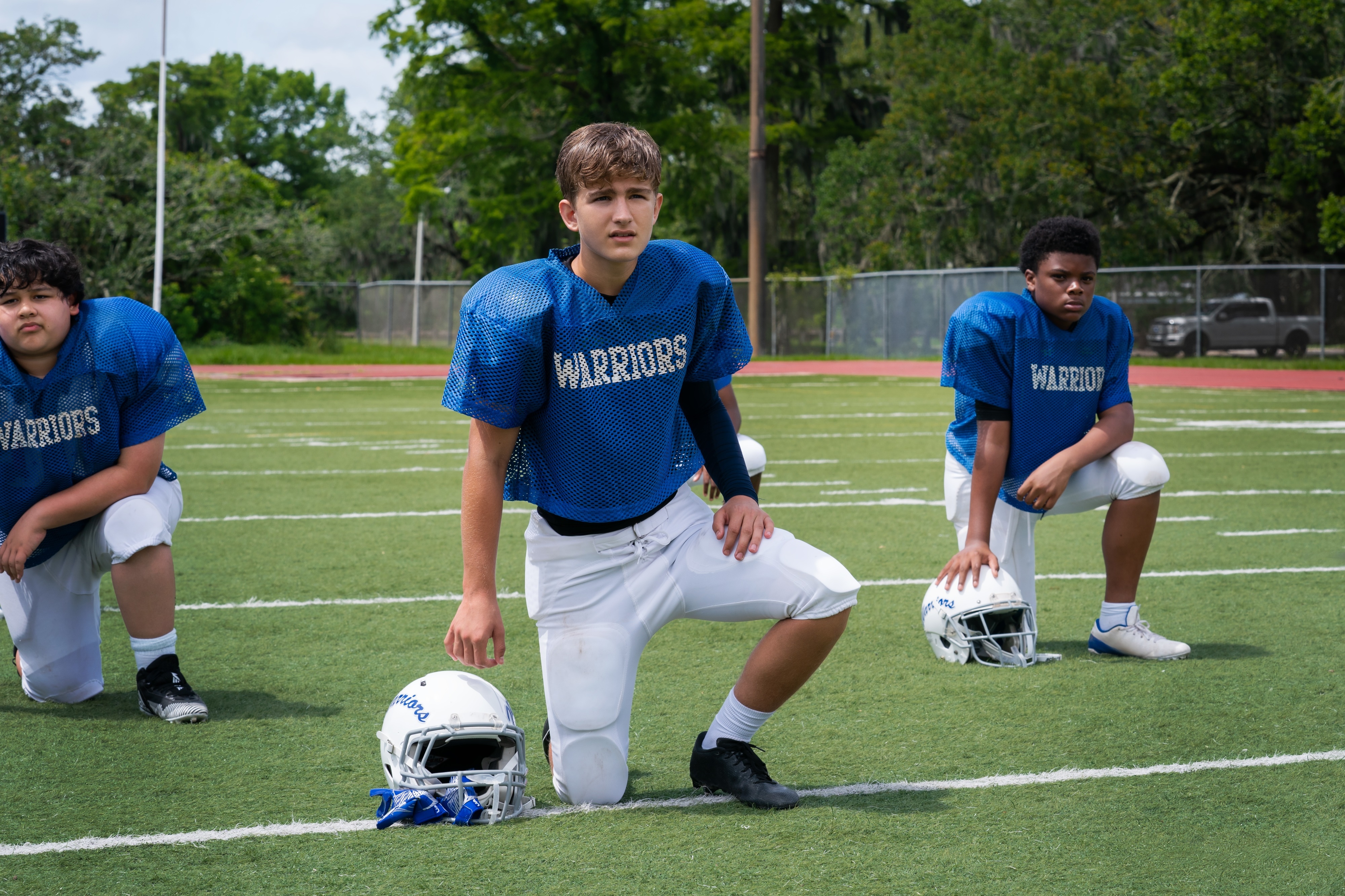 Warriors football team on field 4K HD Wallpaper