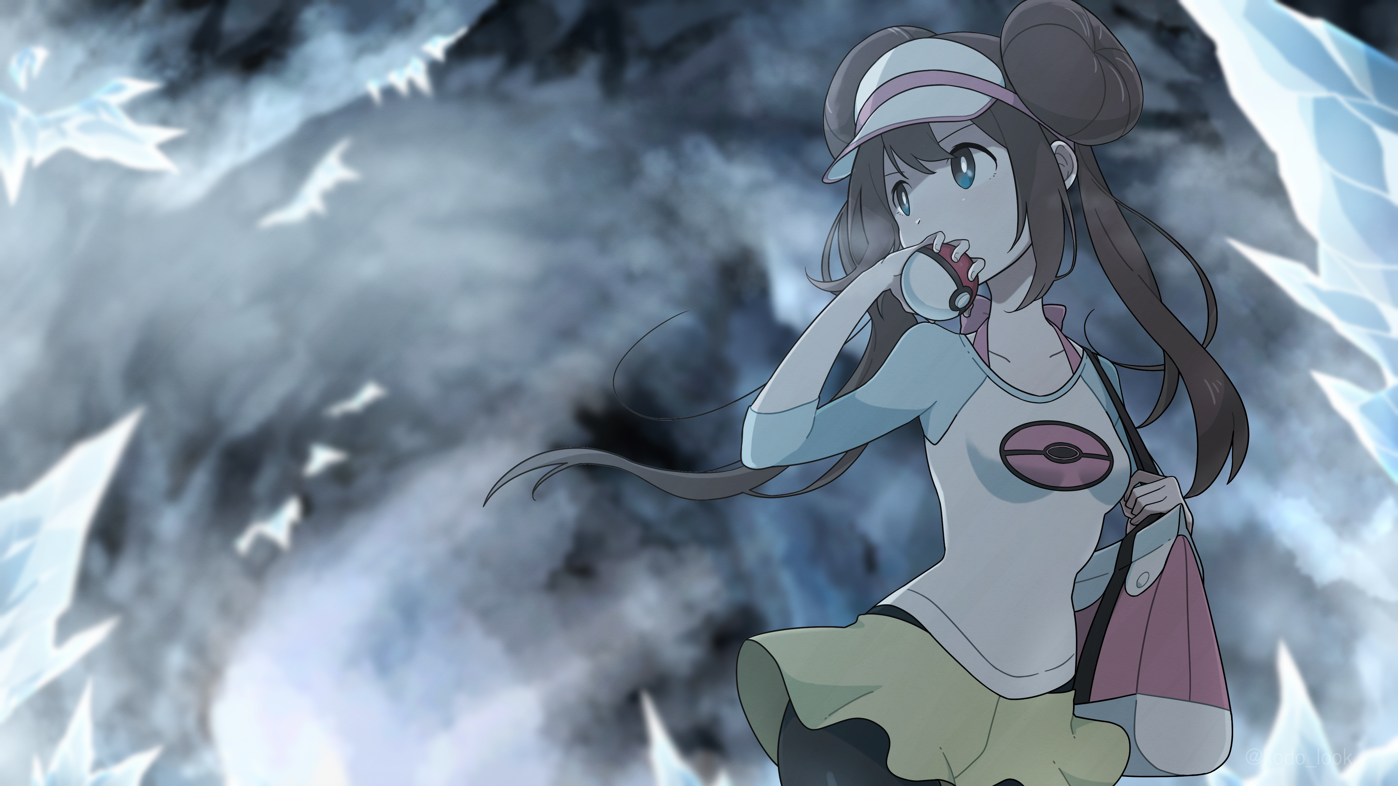 Mei from Pokémon in a snowy cave HD Wallpaper