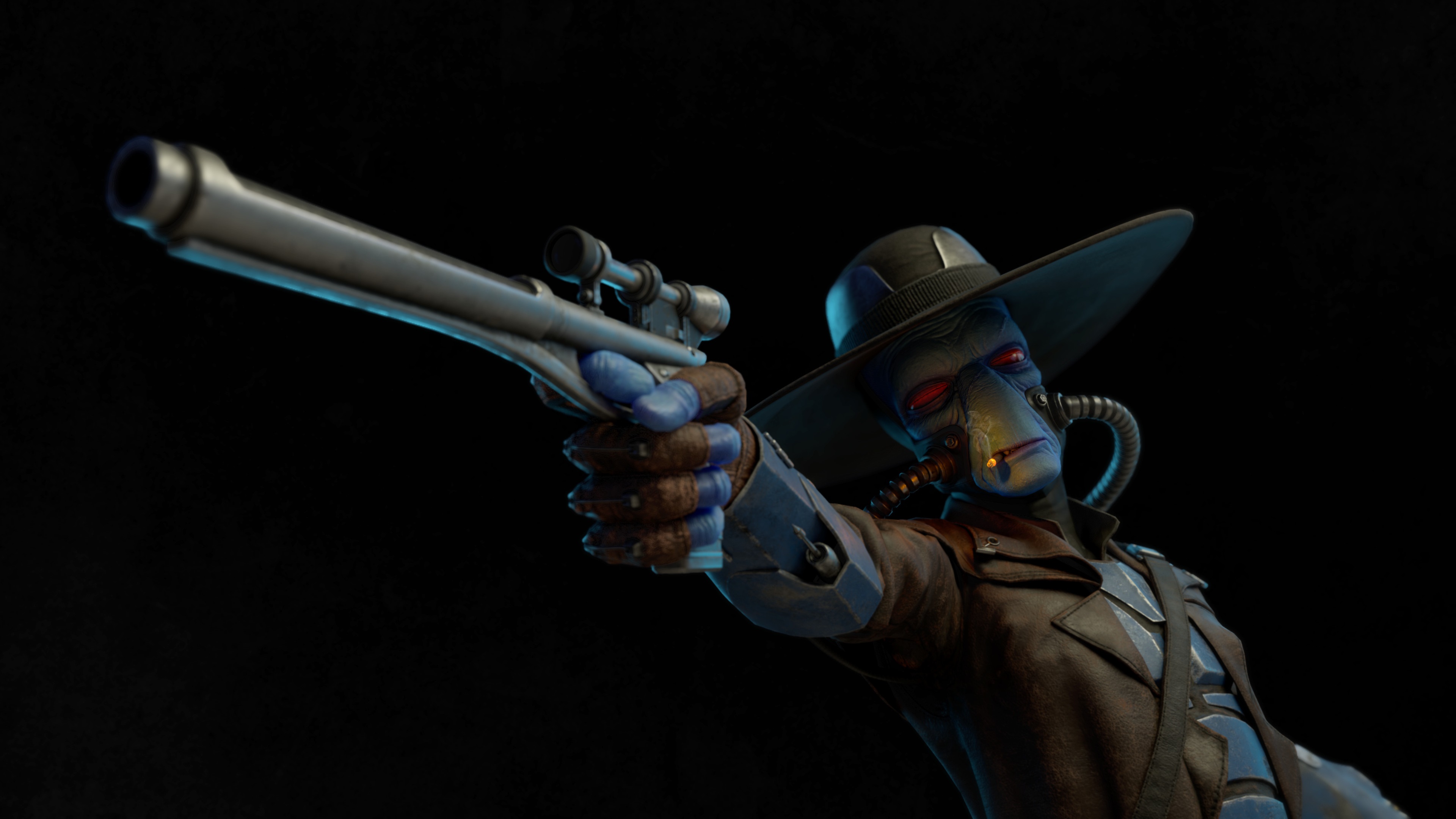 Cad Bane from Star Wars holding a blaster HD Wallpaper
