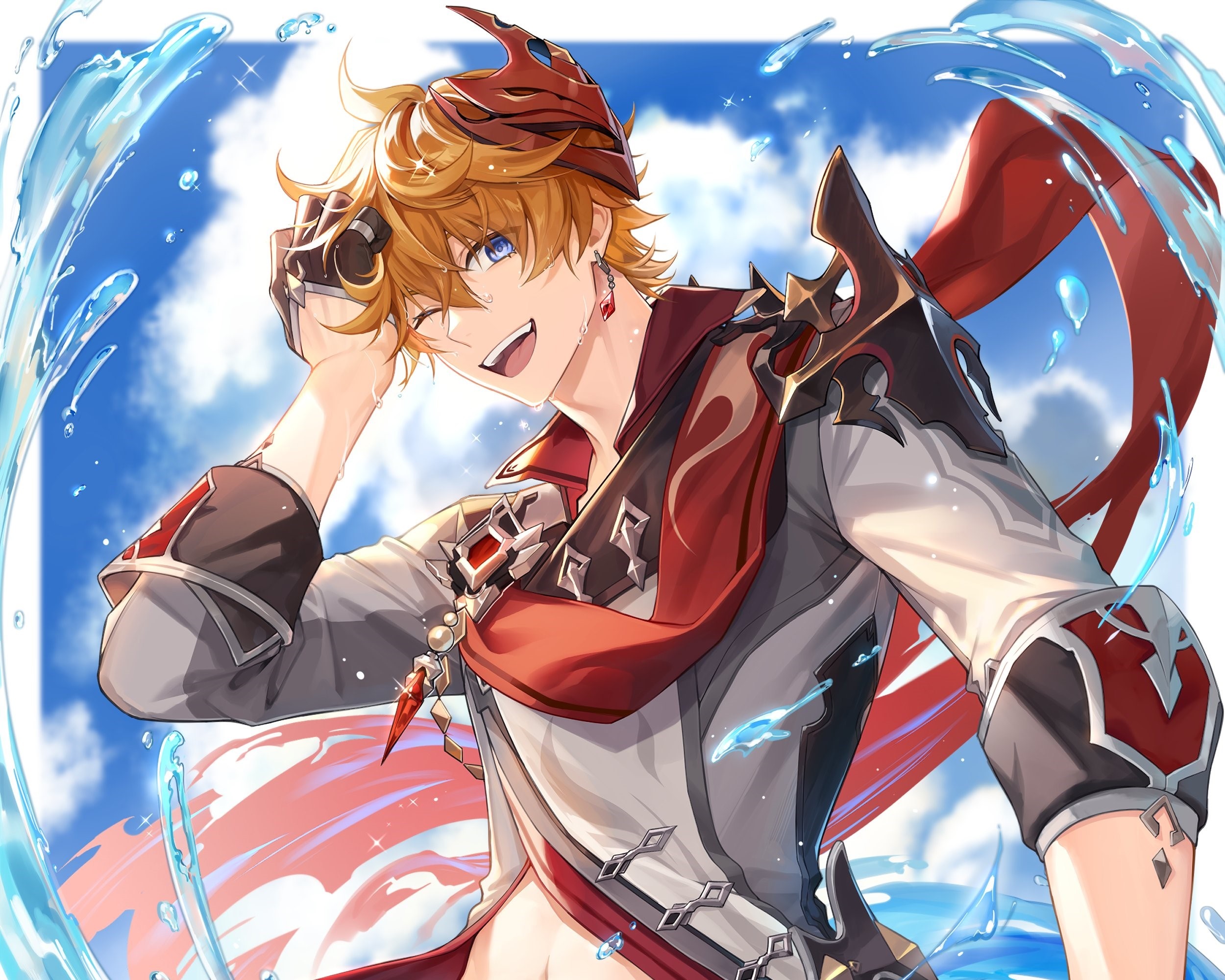 Tartaglia Childe from Genshin Impact HD Wallpaper