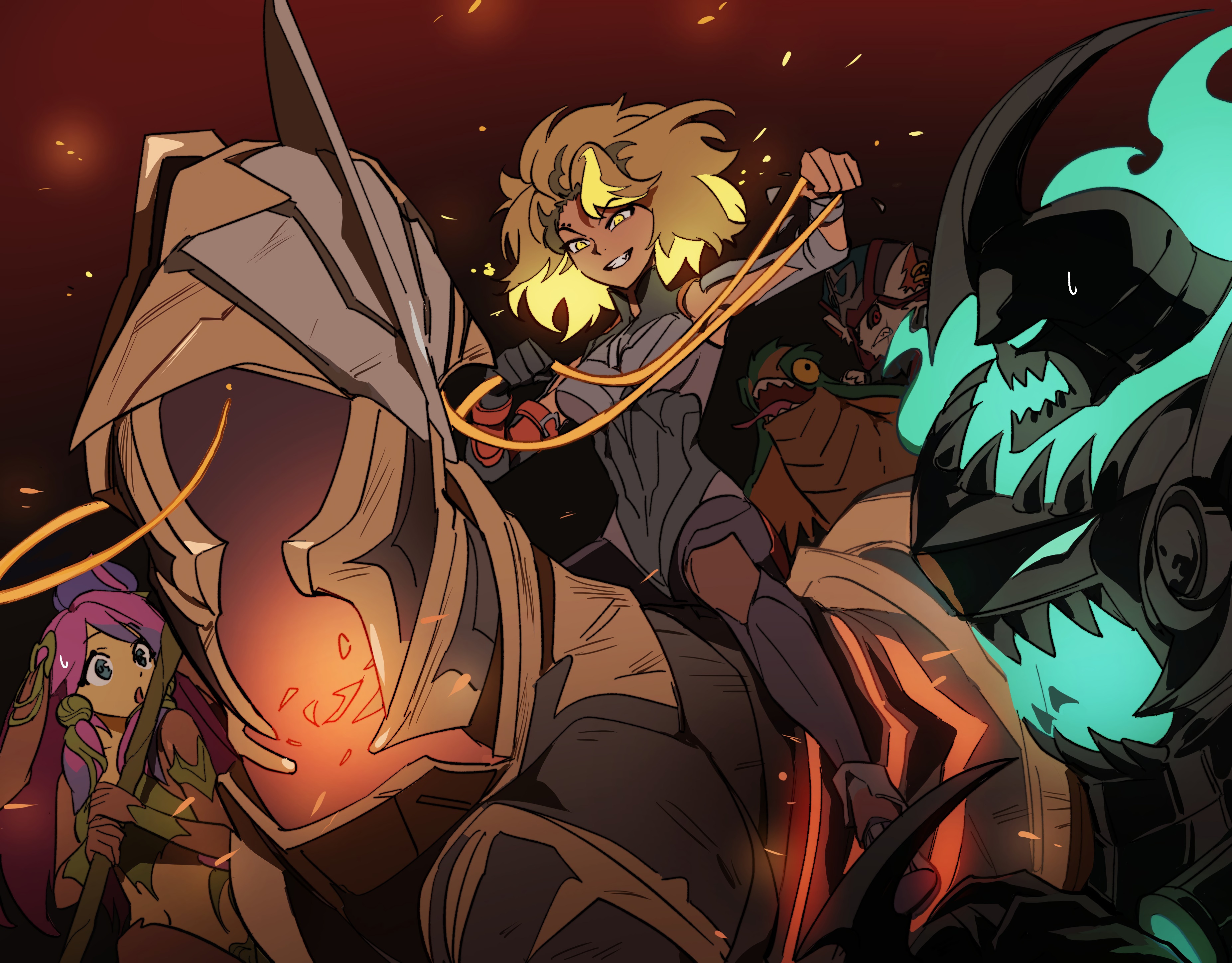Rell and allies from League of Legends HD Wallpaper
