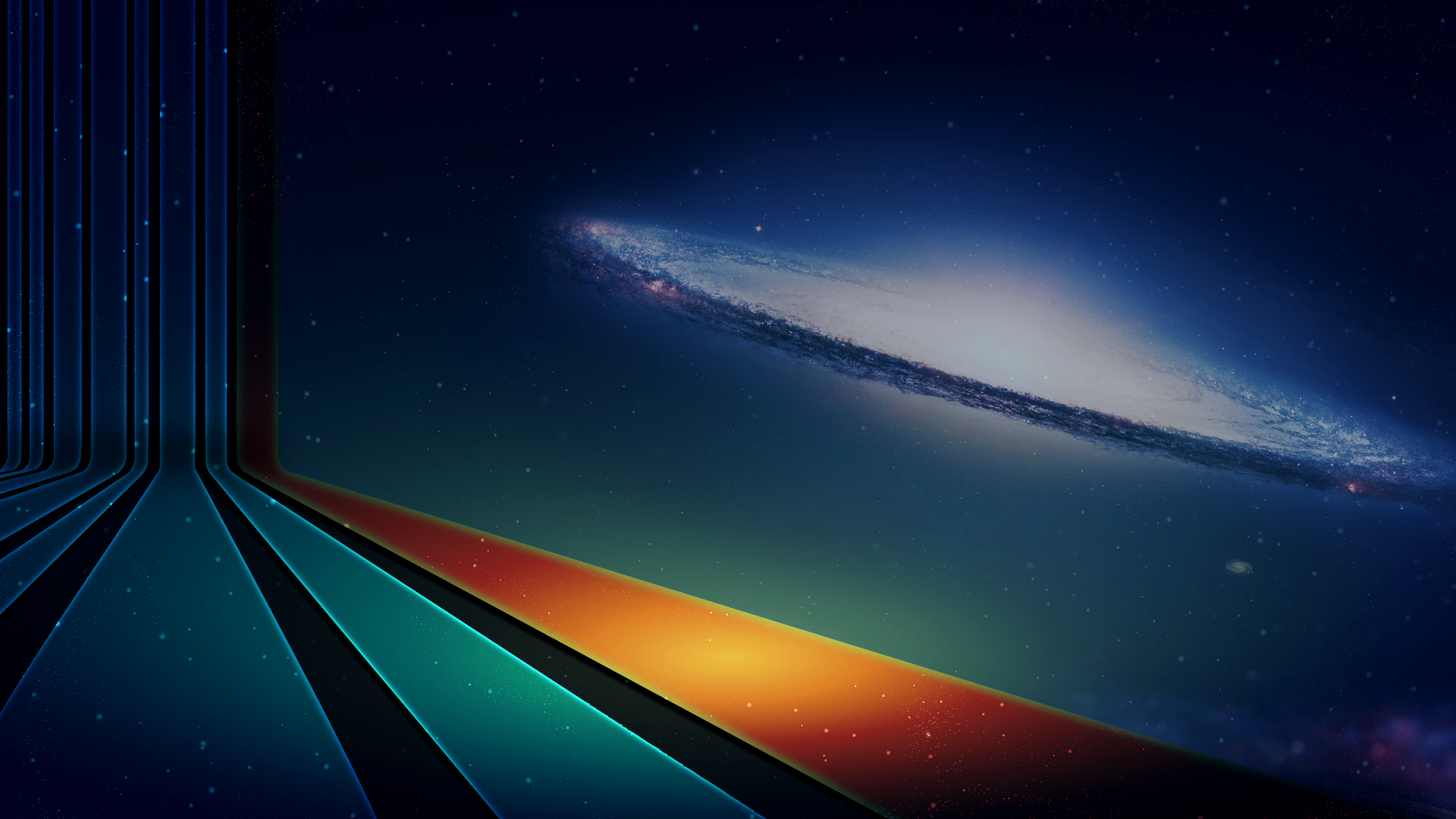 Sci Fi Galaxy and Abstract Lines 4K HD Wallpaper