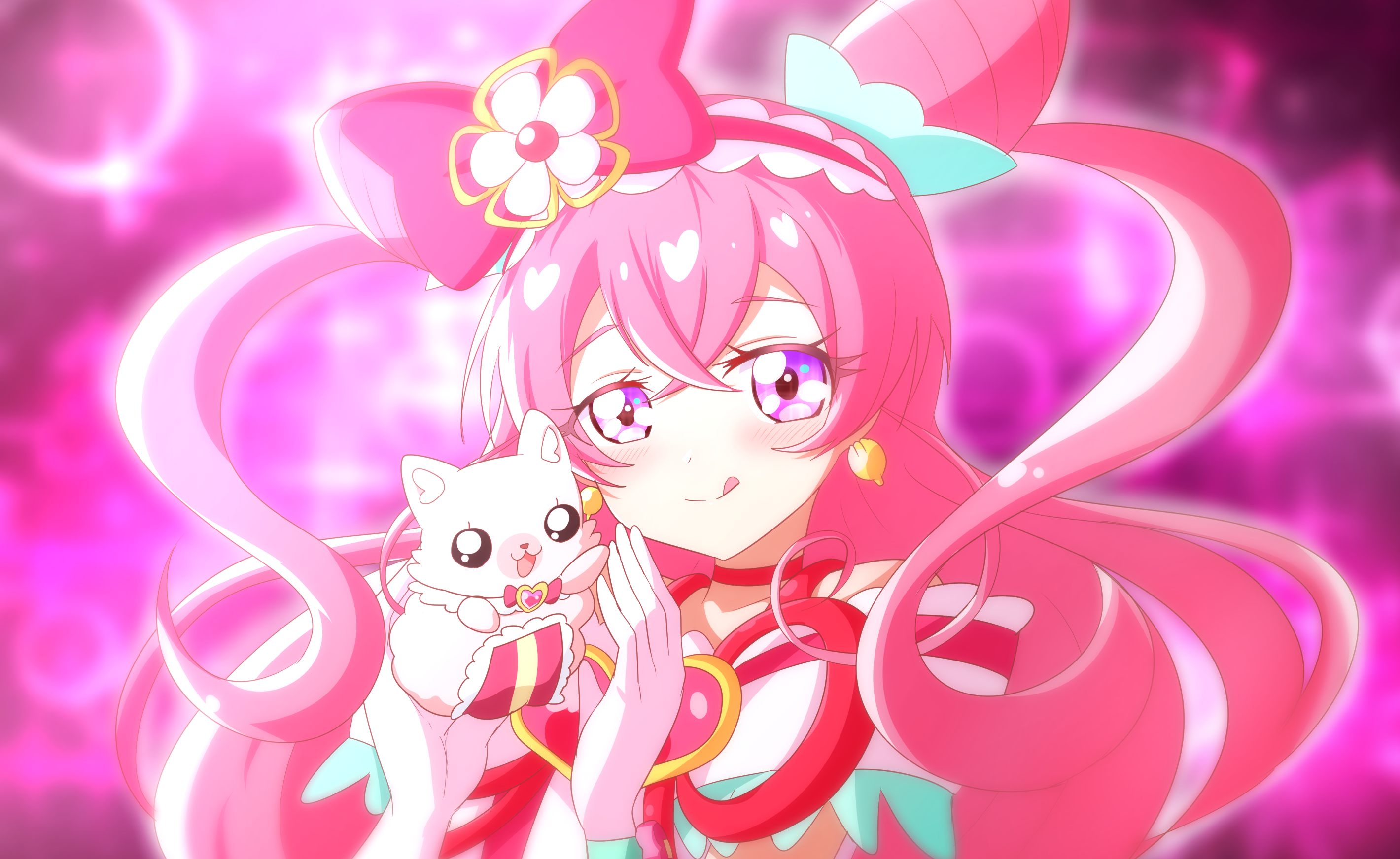 Cure Precious and Kome-Kome from Delicious Party Precure HD Wallpaper