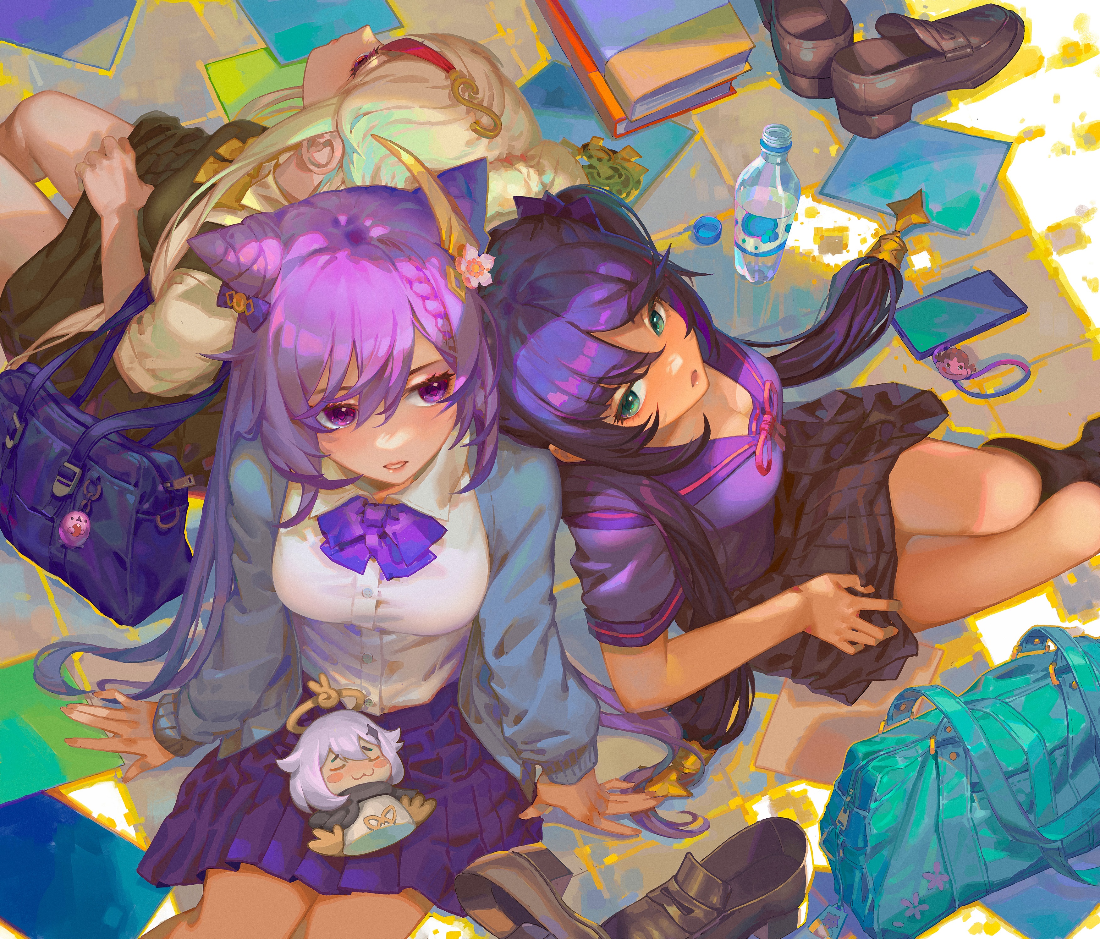 Mona, Keqing, and Ningguang from Genshin Impact HD Wallpaper