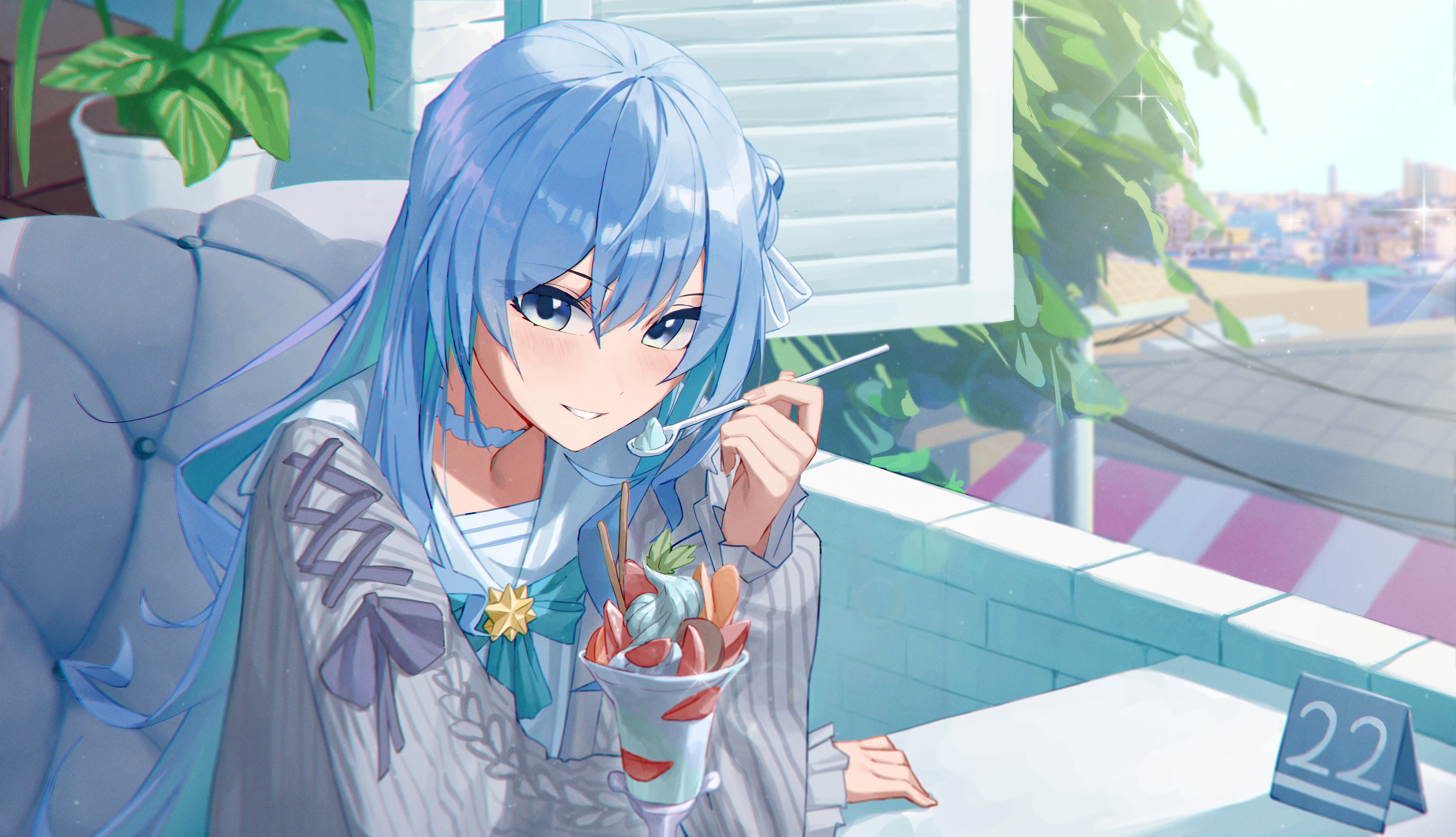 Hoshimachi Suisei Virtual Youtuber Art HD Wallpaper