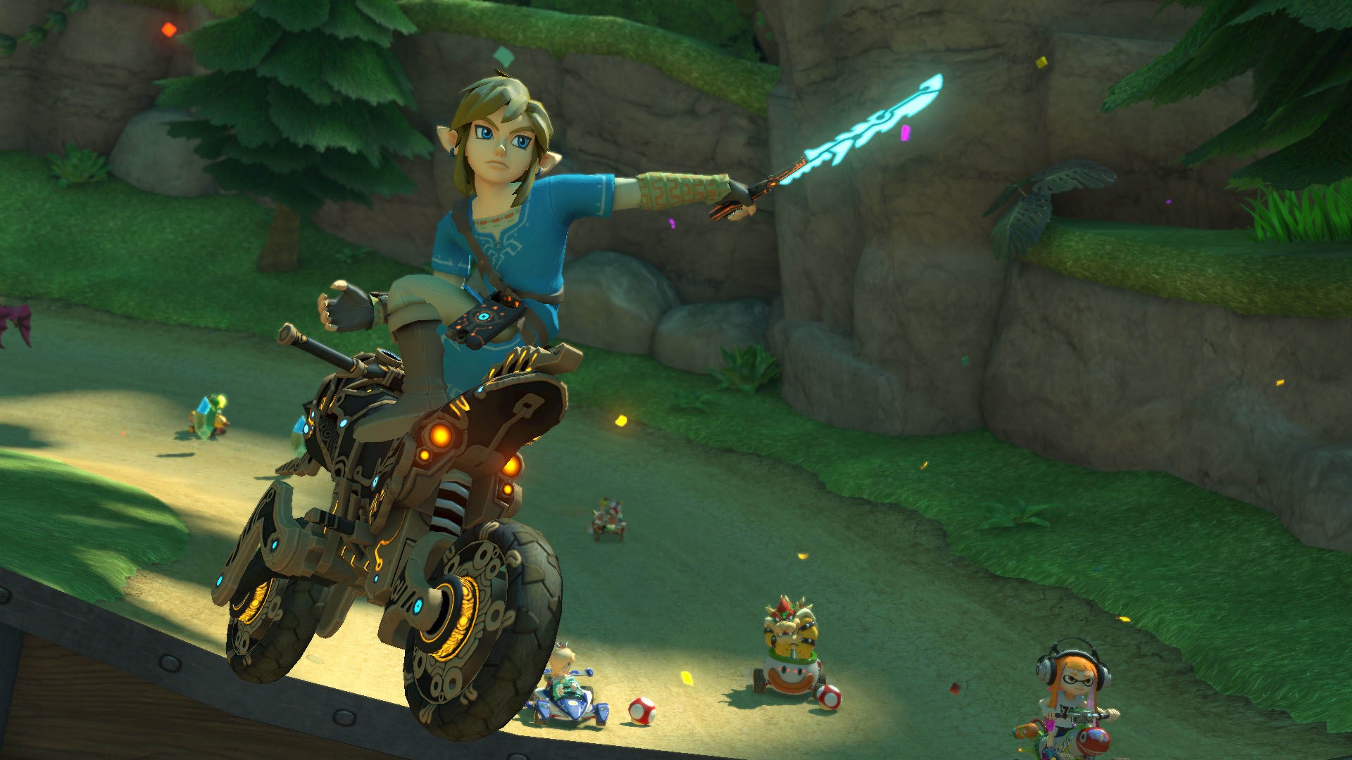 Link from The Legend of Zelda in Mario Kart 8 Deluxe HD Wallpaper