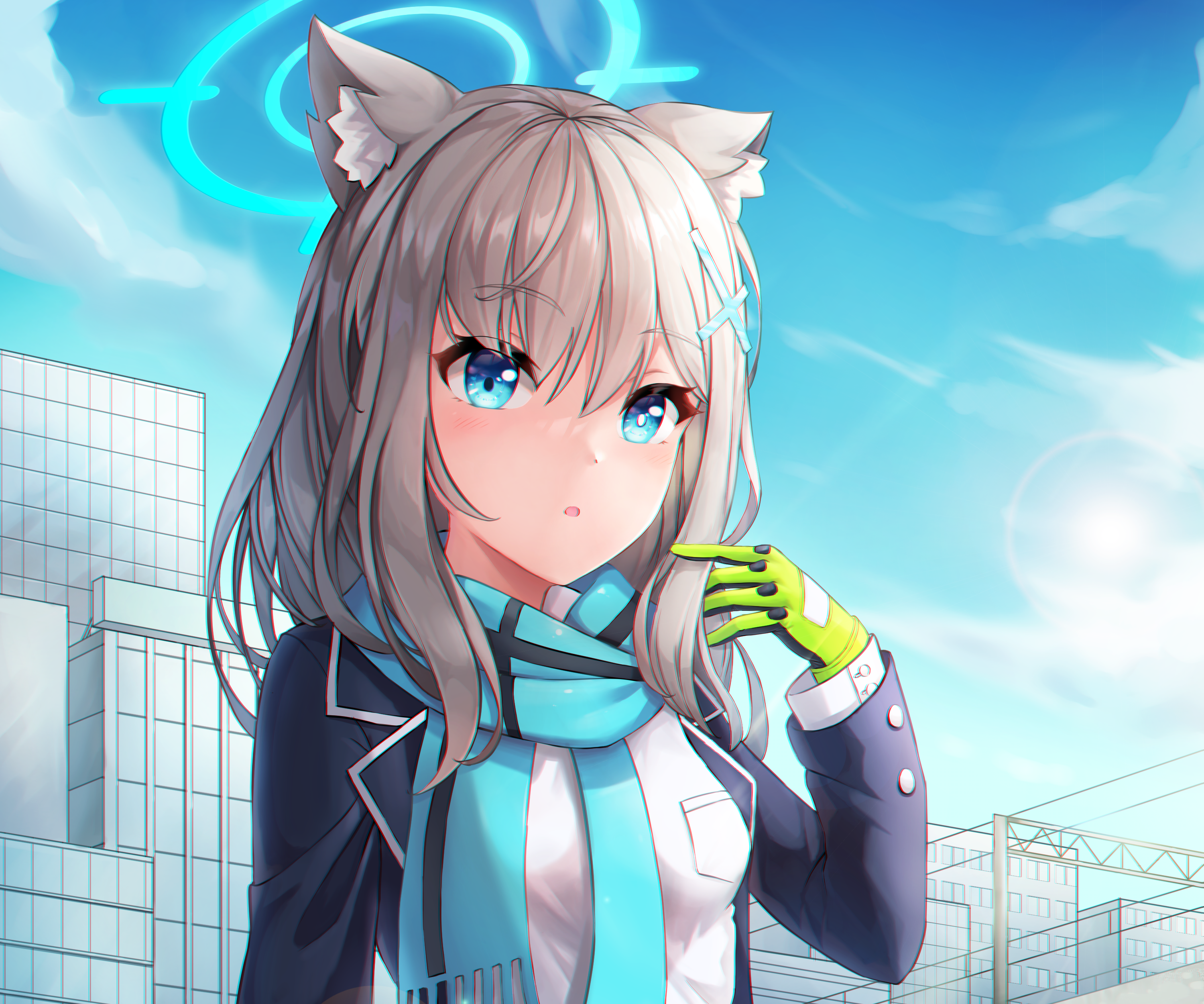 Shiroko Sunaookami from Blue Archive HD Wallpaper