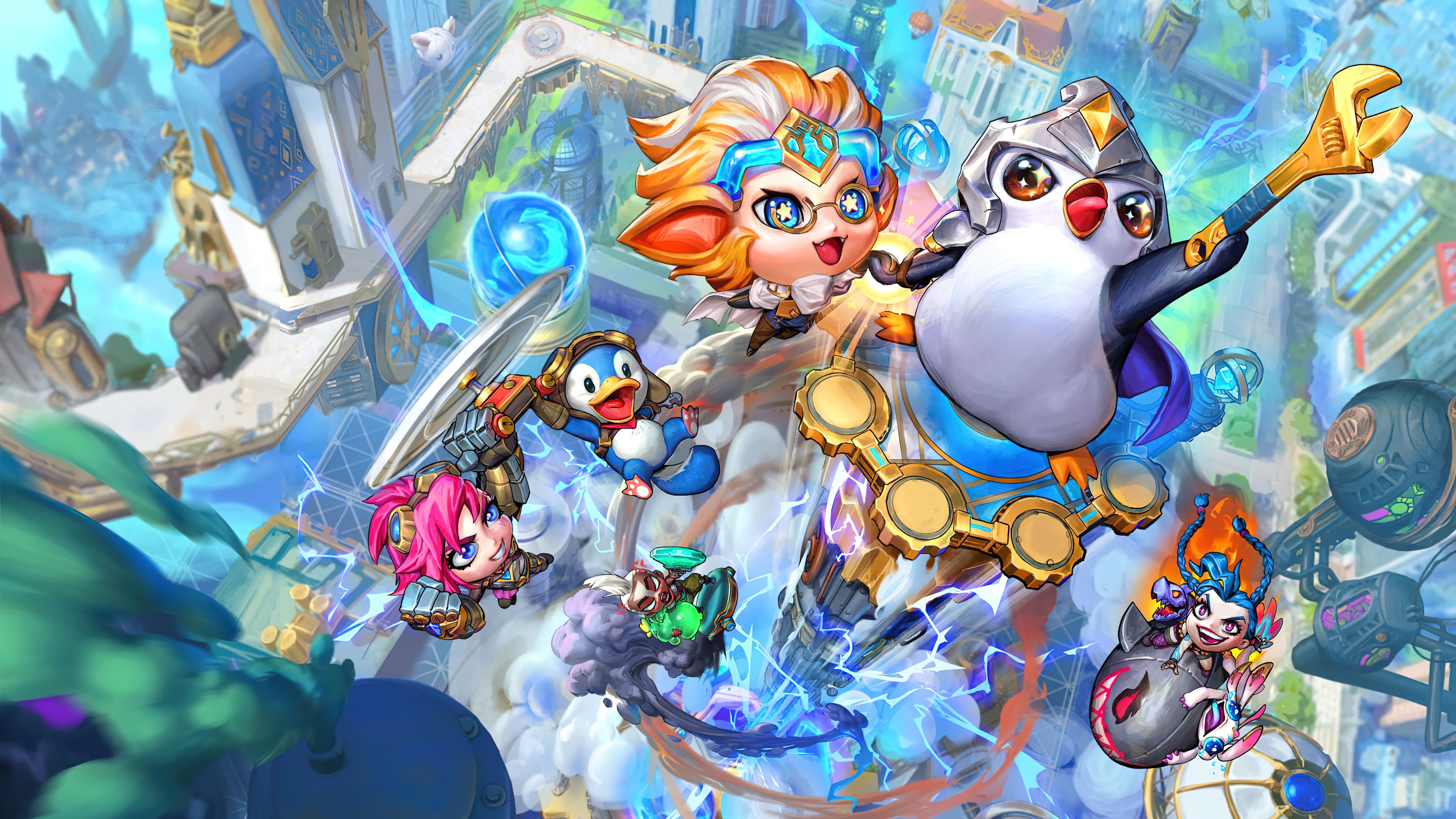 Teamfight Tactics 4K: Vi and Jinx from League of Legends HD Wallpaper