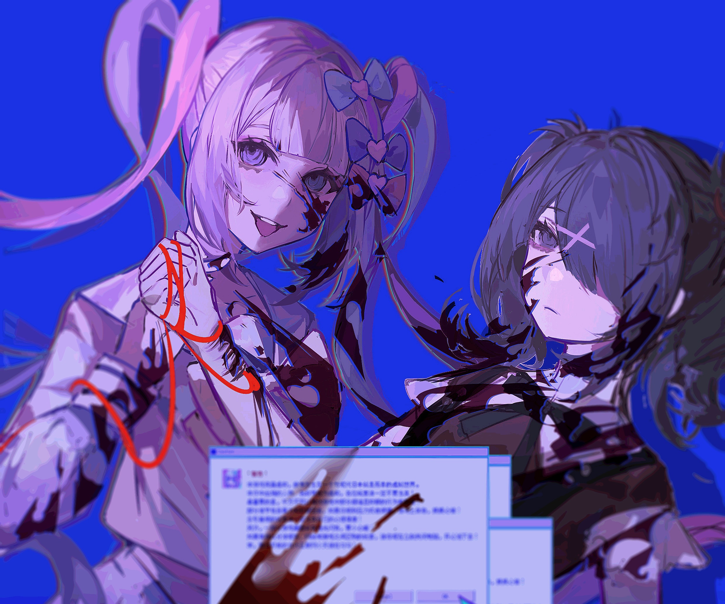 Ame-chan and OMGkawaiiAngel-chan from Needy Girl Overdose HD Wallpaper
