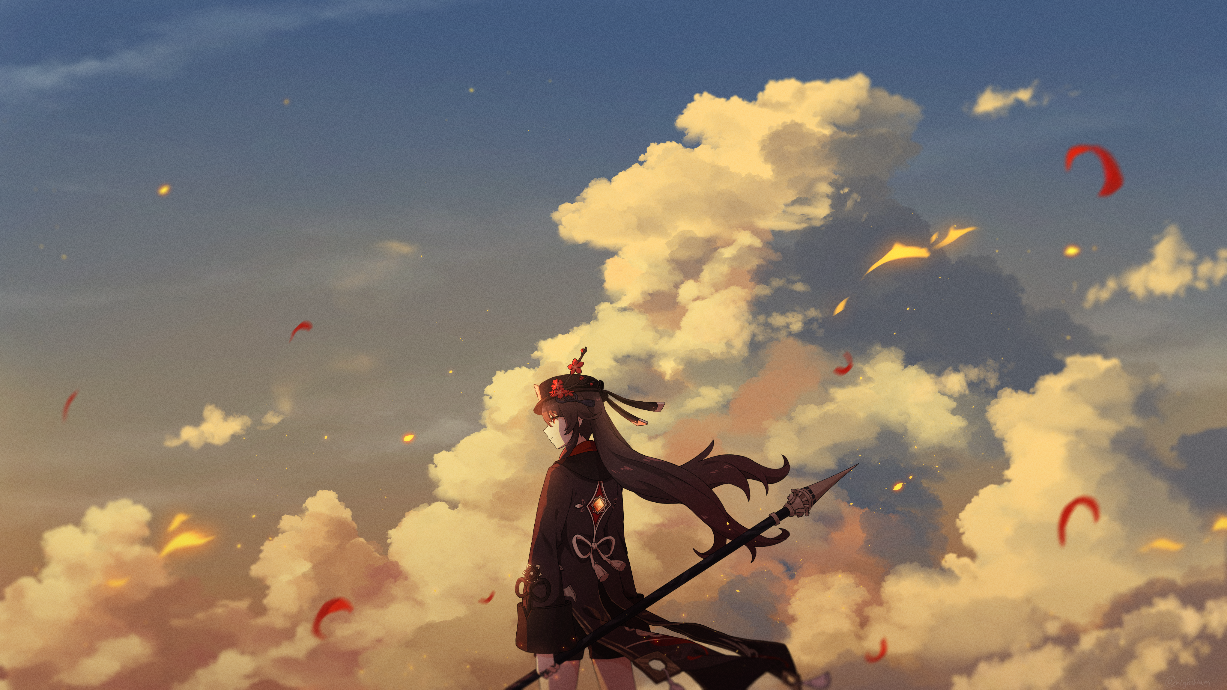 Hu Tao from Genshin Impact 4K HD Wallpaper