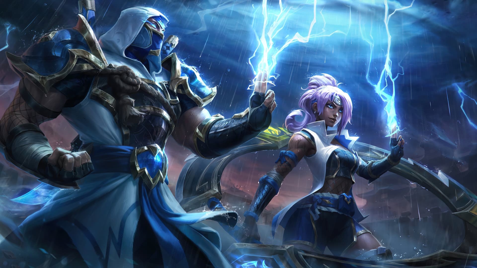 Shockblade Shen and Qiyana from League of Legends HD Wallpaper