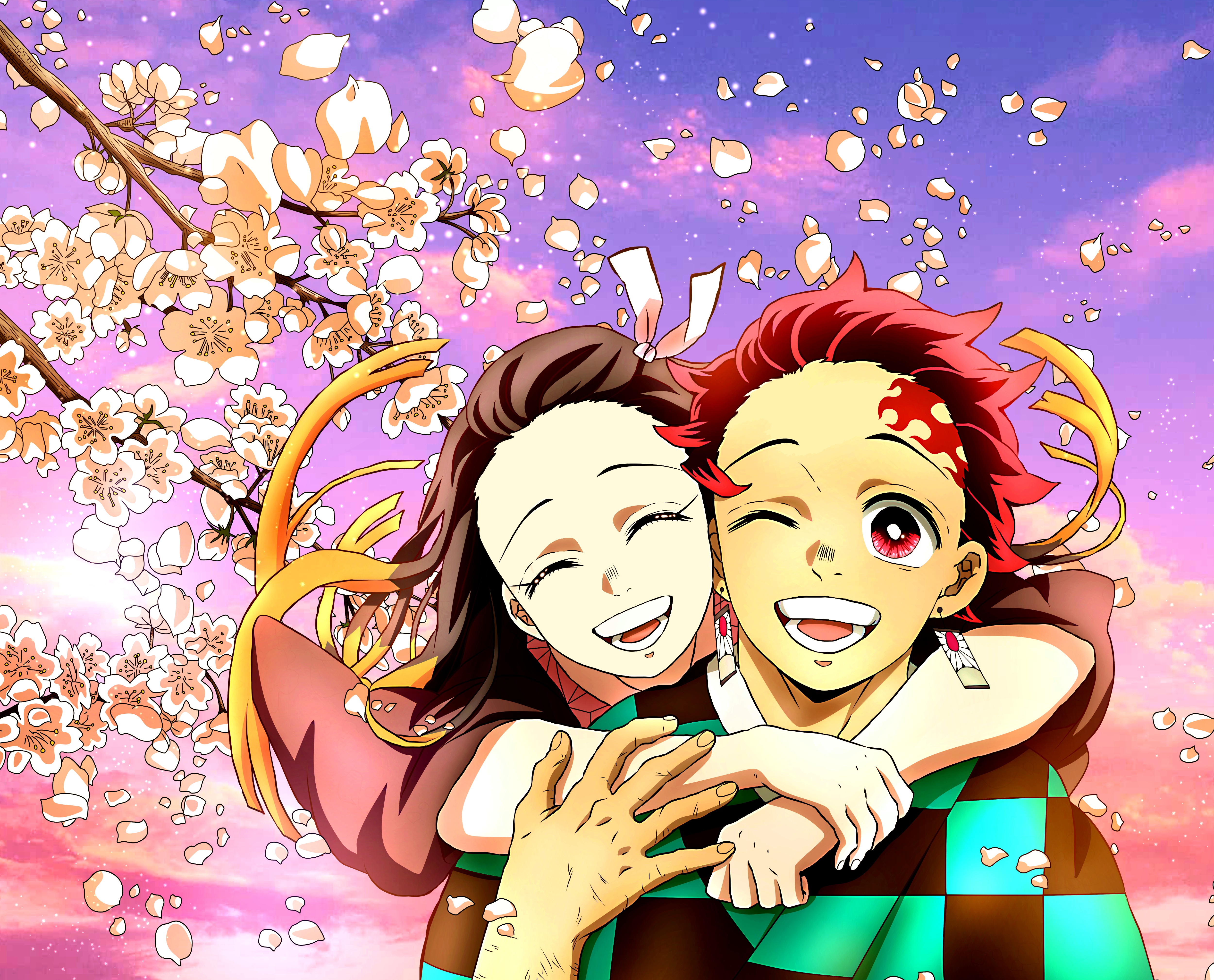 Tanjiro and Nezuko Kamado from Demon Slayer 4K HD Wallpaper