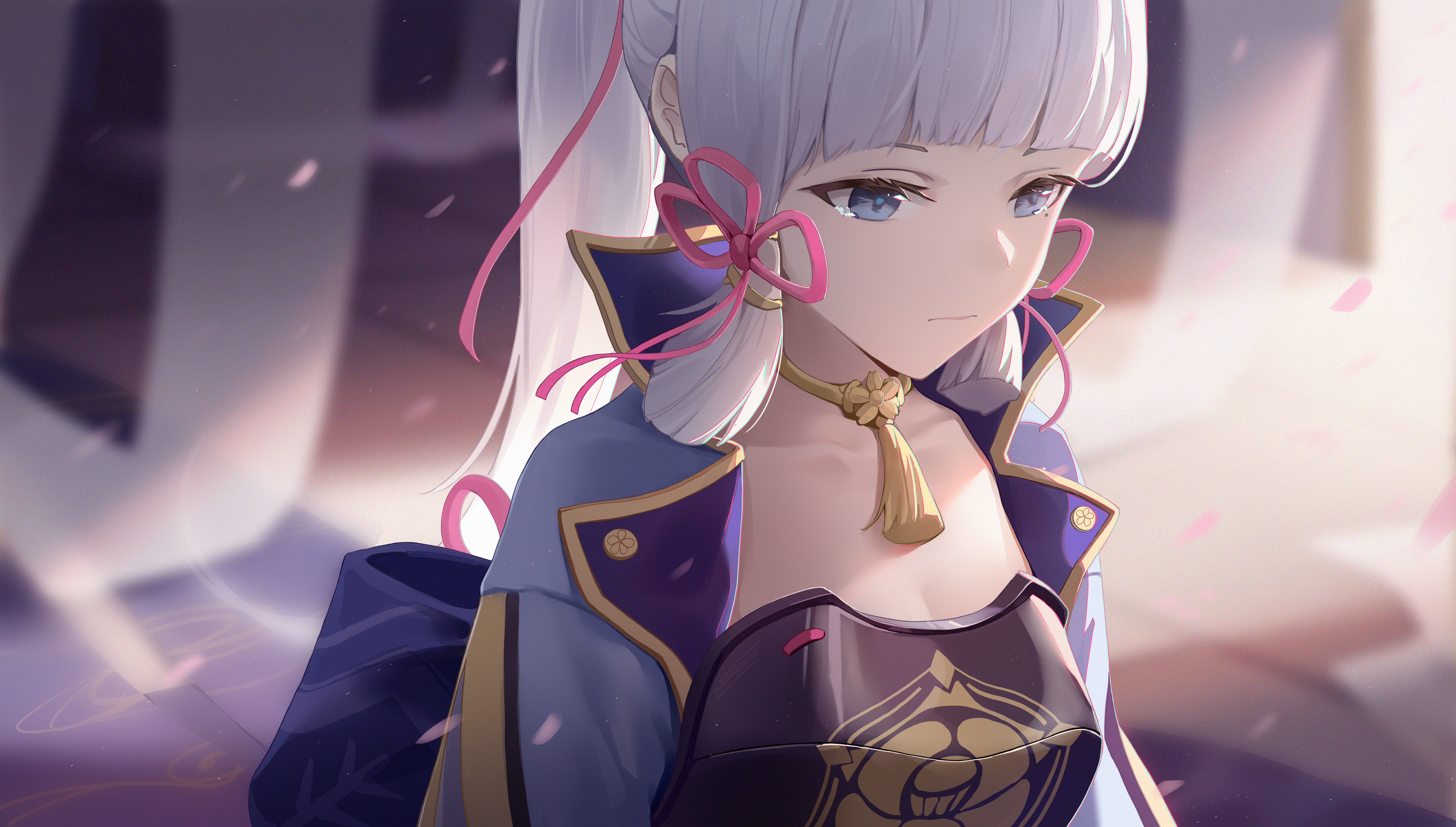 Kamisato Ayaka from Genshin Impact HD Wallpaper