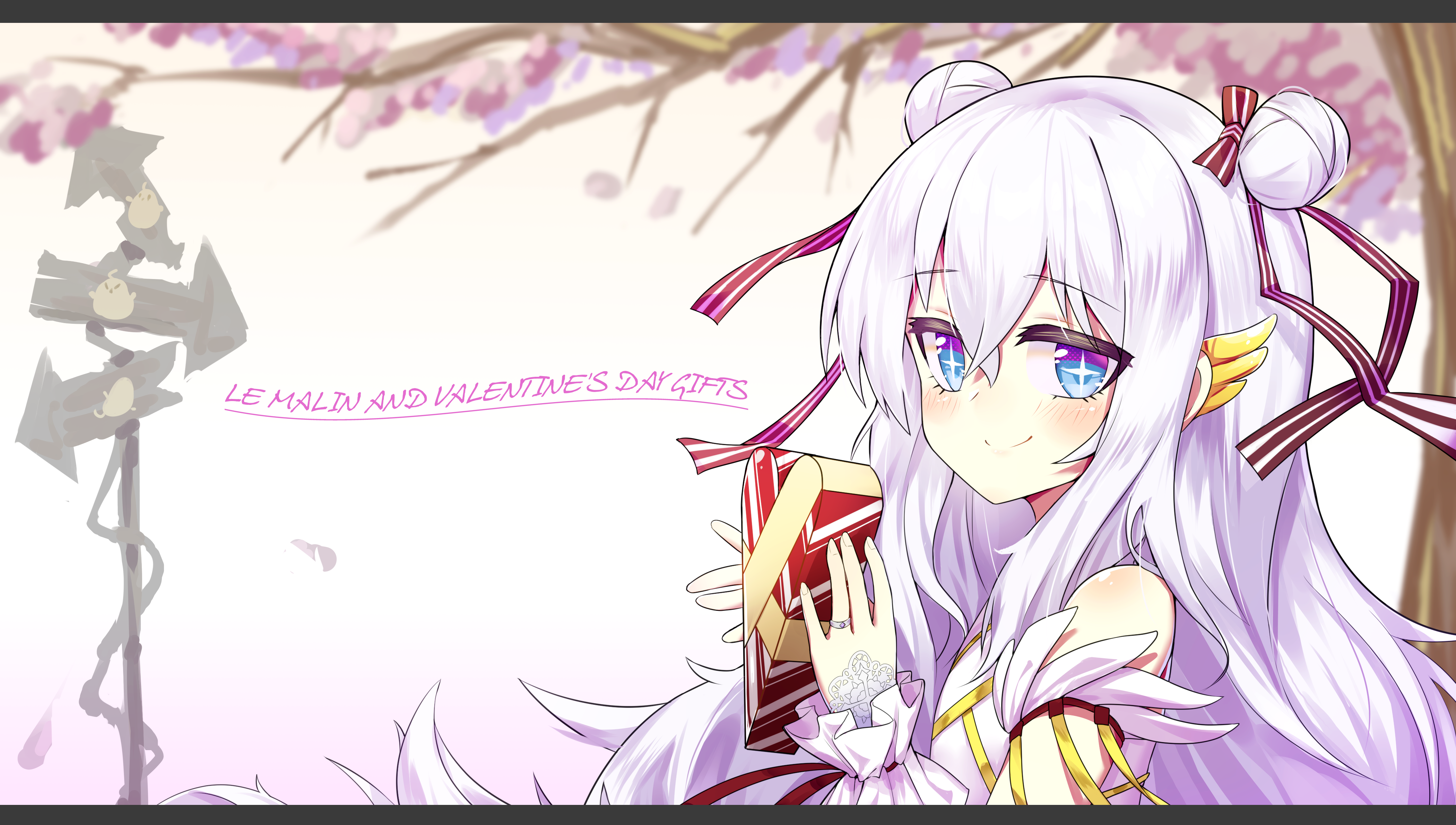Le Malin from Azur Lane with Valentine's Day Gifts HD Wallpaper